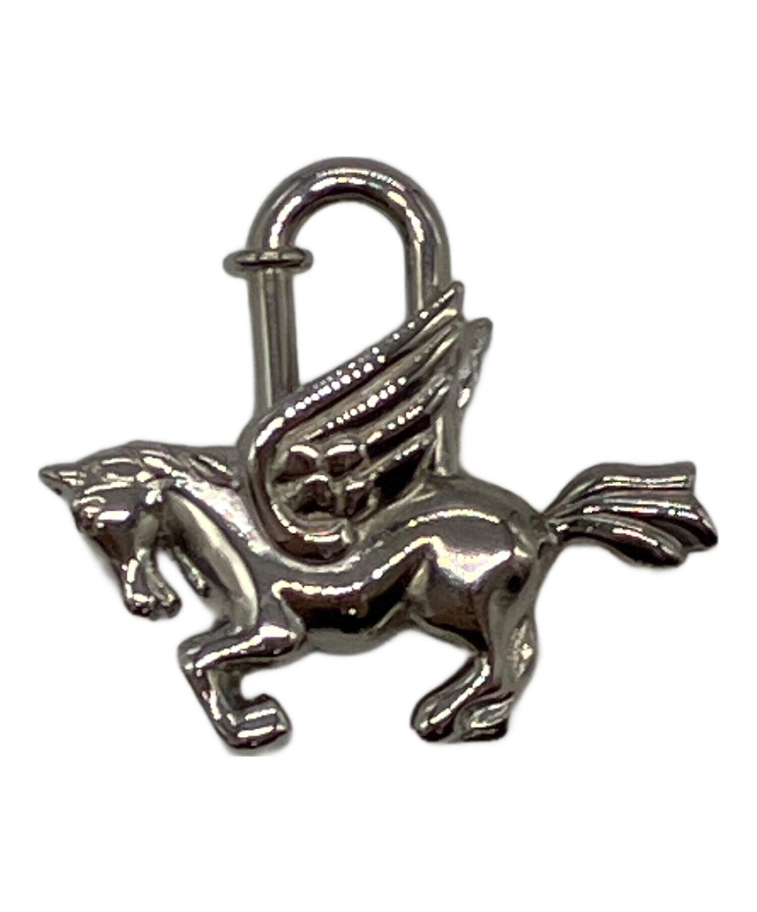 エルメス Hermes カデナ ペガサス バッグチャーム シルバー アクセサリー 中古・古着通販】HERMES (エルメス) カデナ ペガサスチャーム シルバー