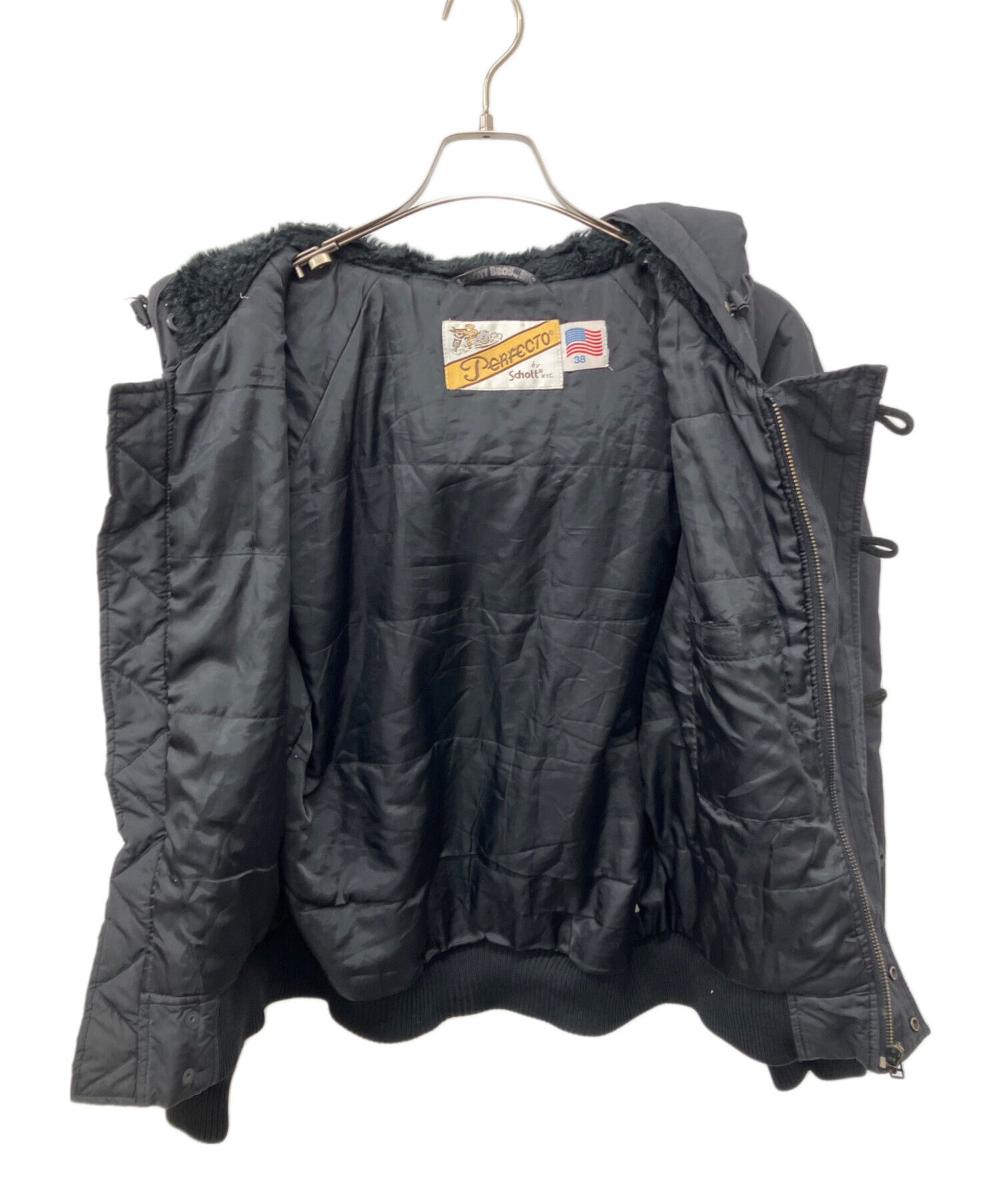 中古・古着通販】Schott (ショット) N-2Bジャケット ブラック サイズ