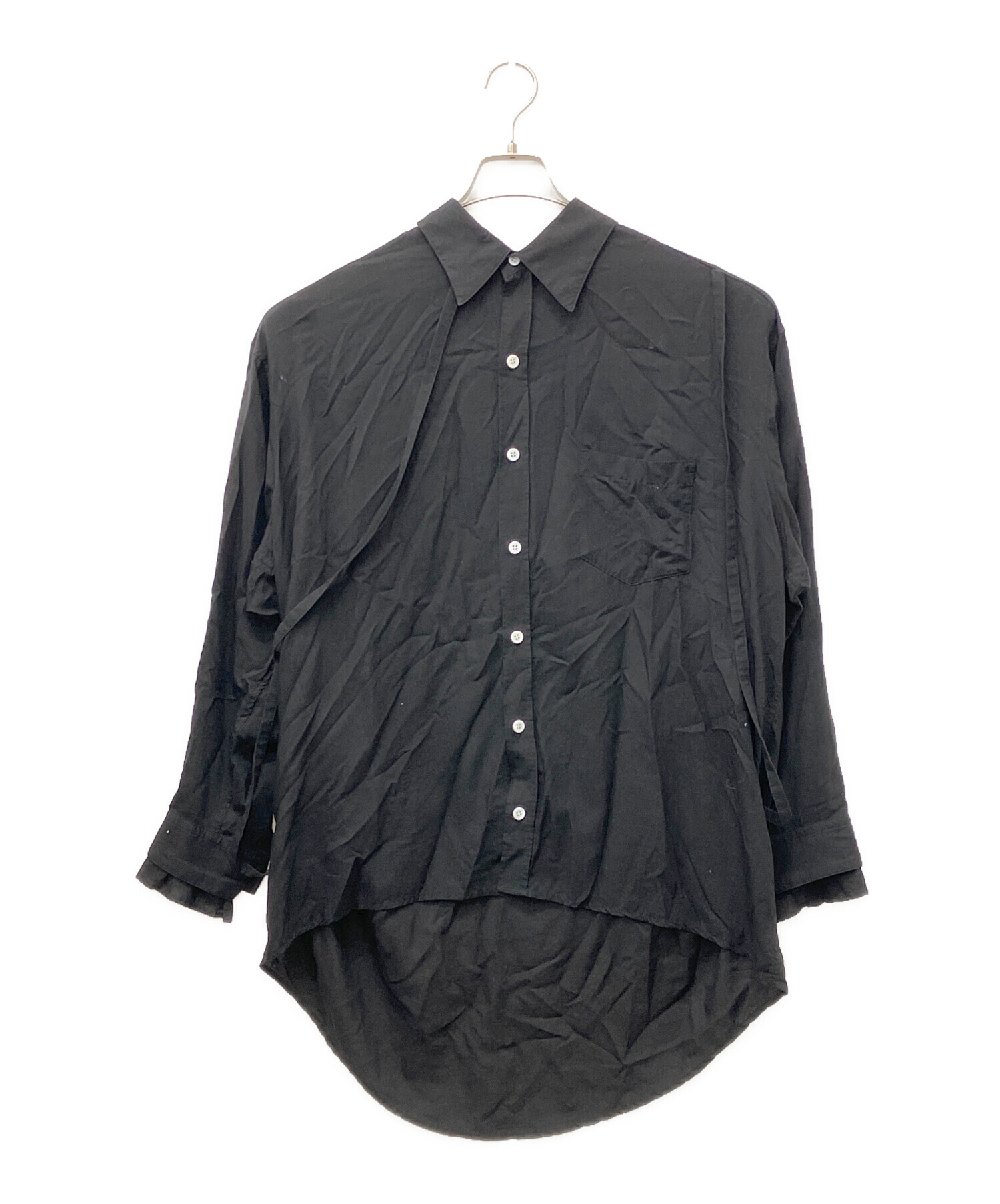 中古・古着通販】sulvam (サルバム) 25SS String Over Shirt ブラック