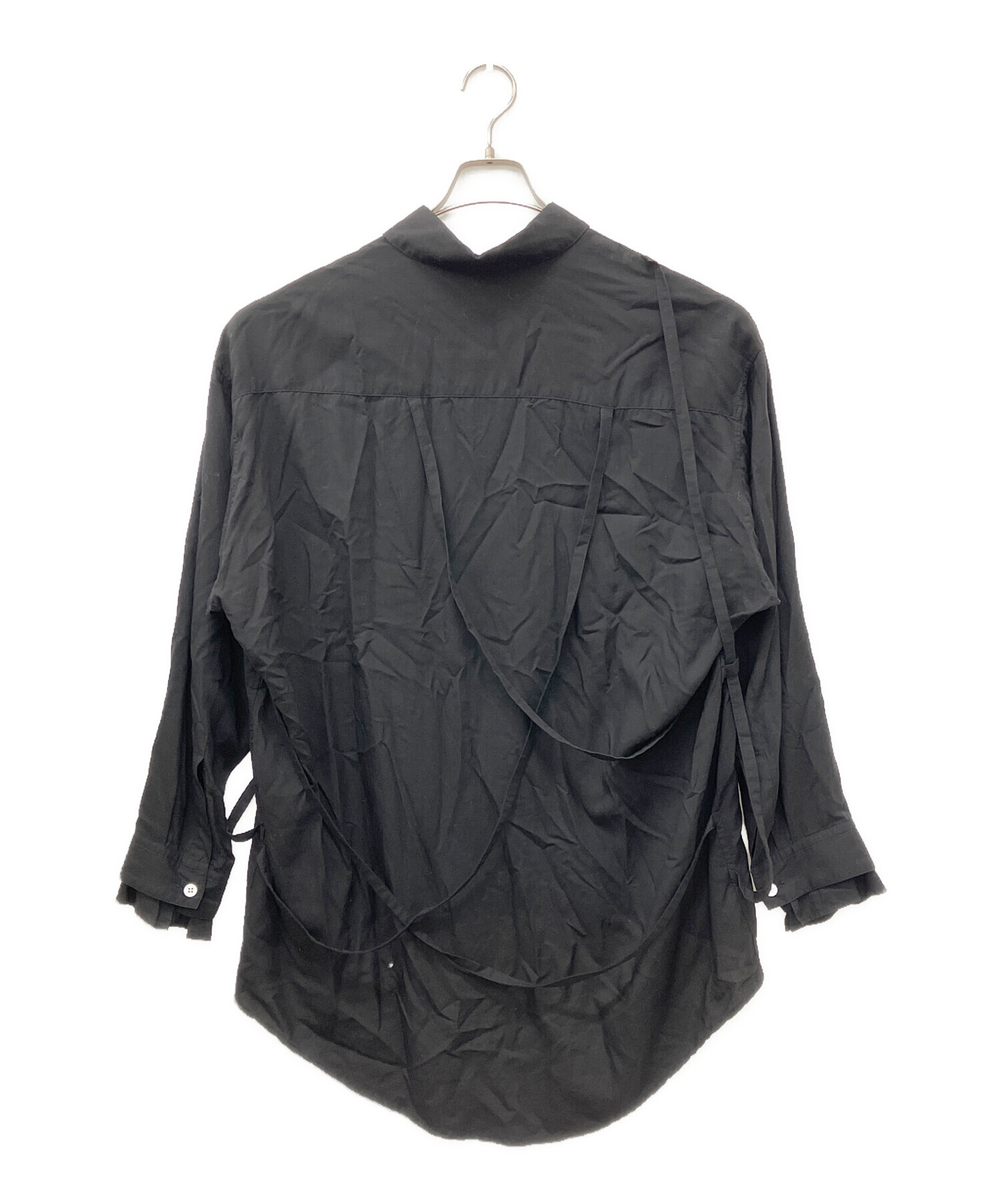 中古・古着通販】sulvam (サルバム) 25SS String Over Shirt ブラック