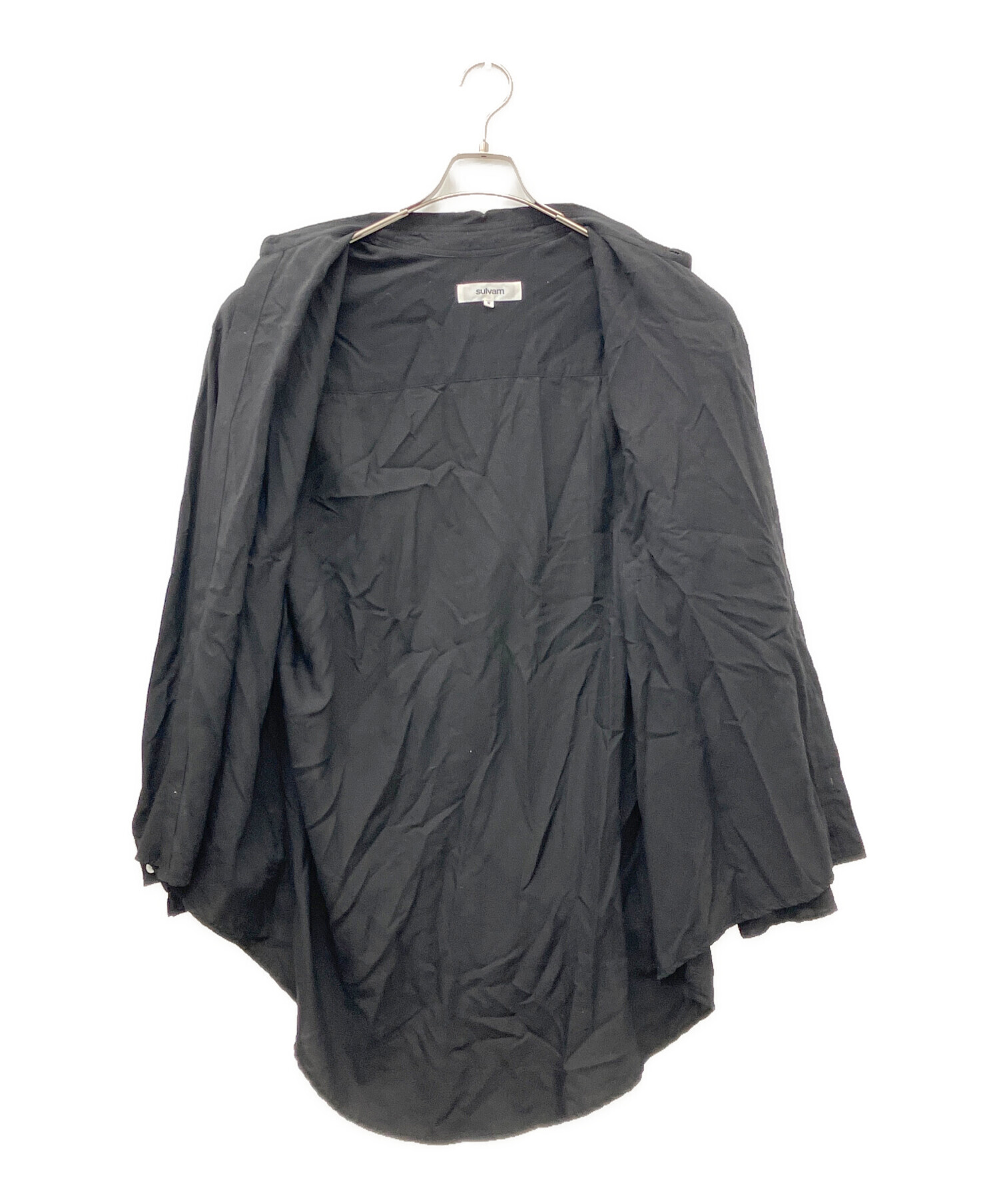 中古・古着通販】sulvam (サルバム) 25SS String Over Shirt ブラック