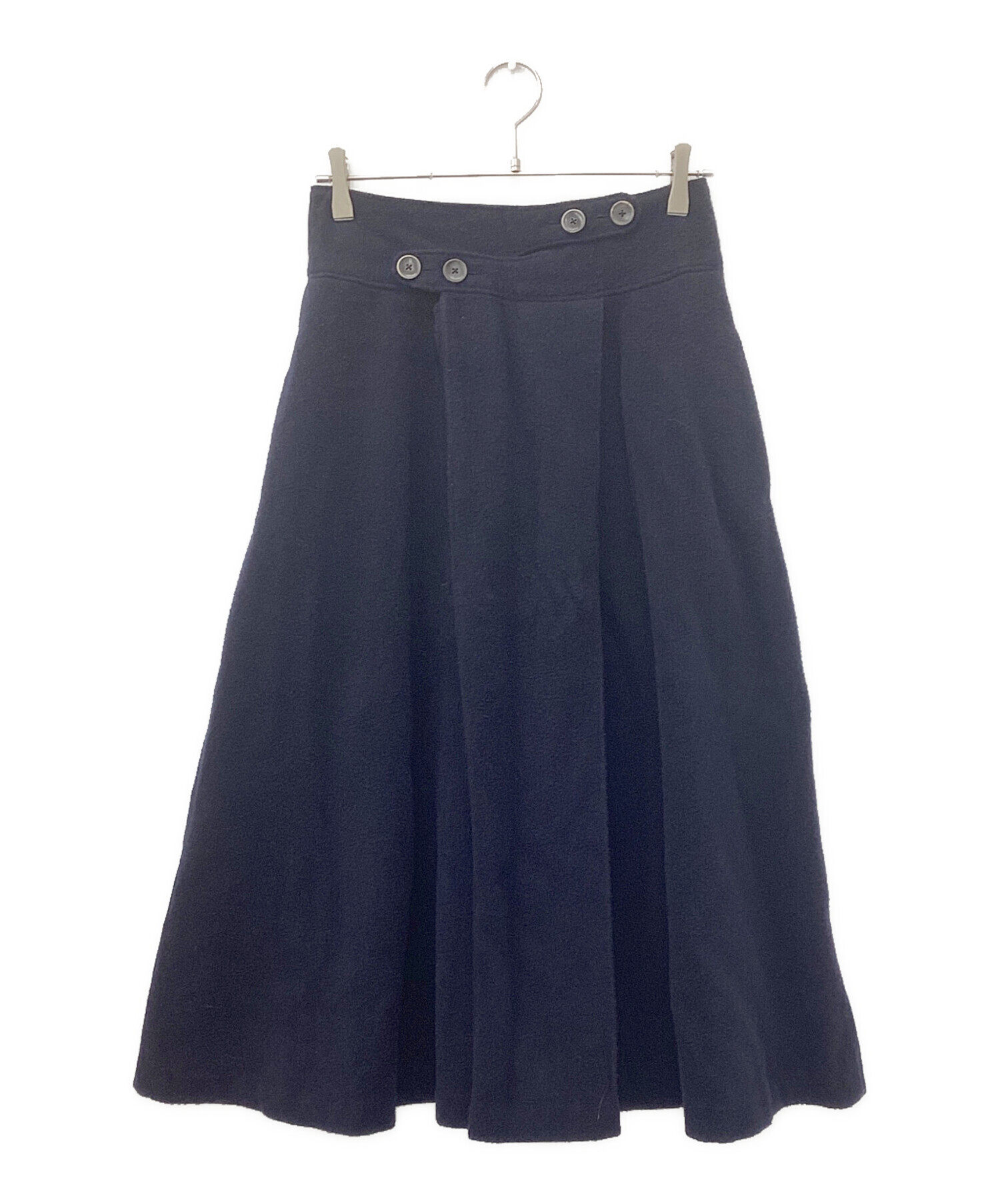 中古・古着通販】KAPITAL (キャピタル) ウールワイドパンツ ネイビー
