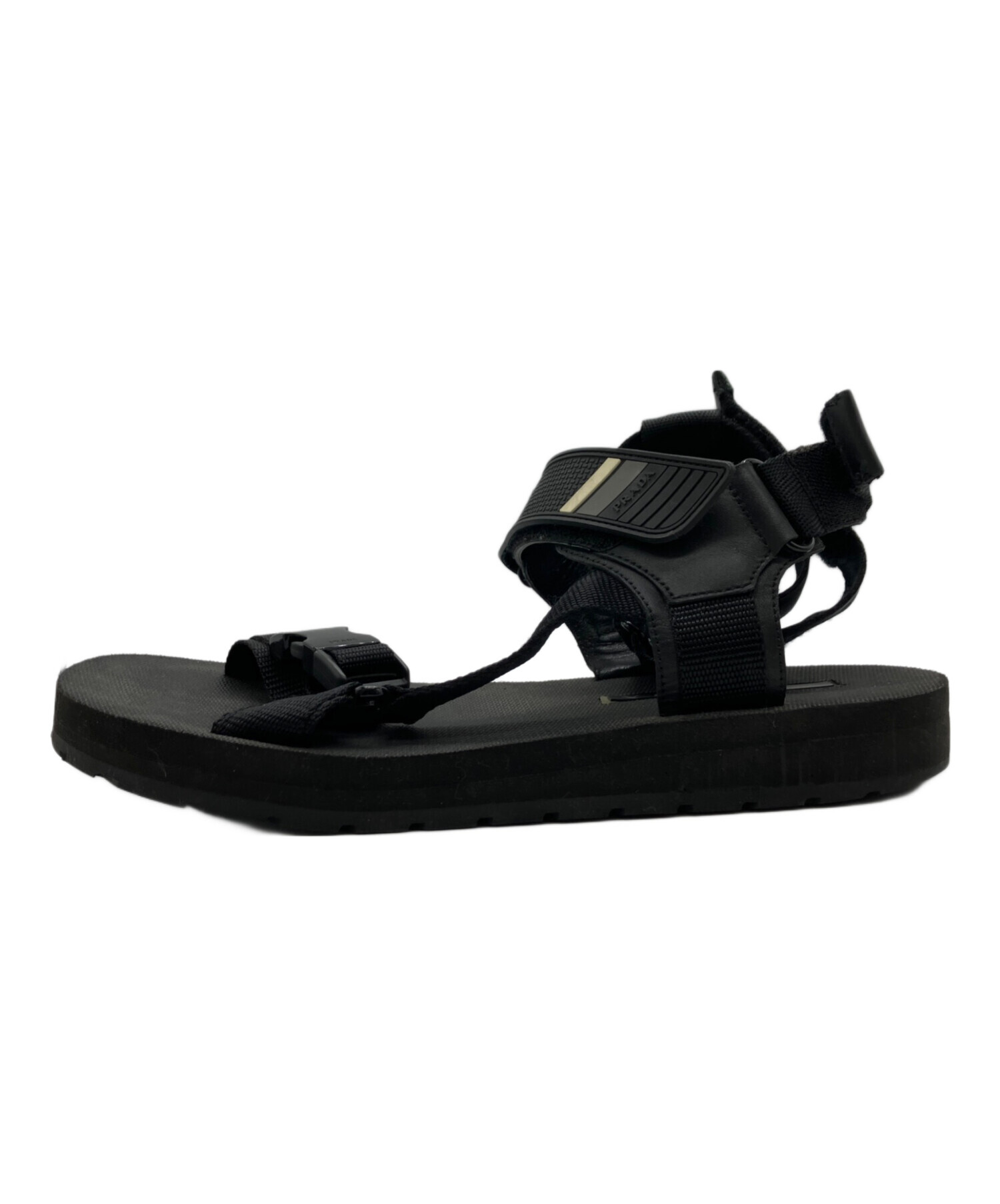 中古・古着通販】PRADA (プラダ) ラバーロゴストラップサンダル