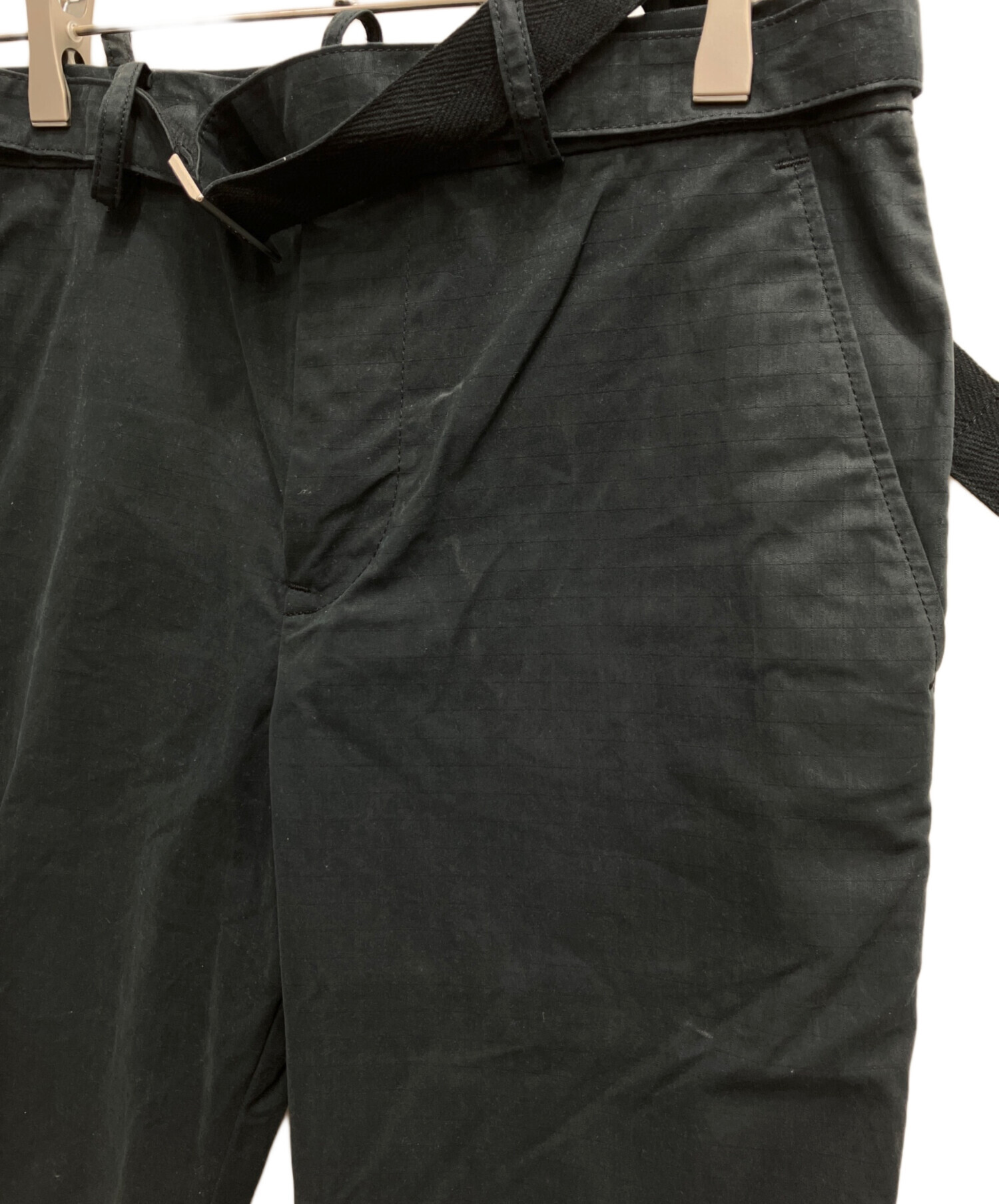 中古・古着通販】sacai (サカイ) ベルテッドパンツ ネイビー サイズ:M