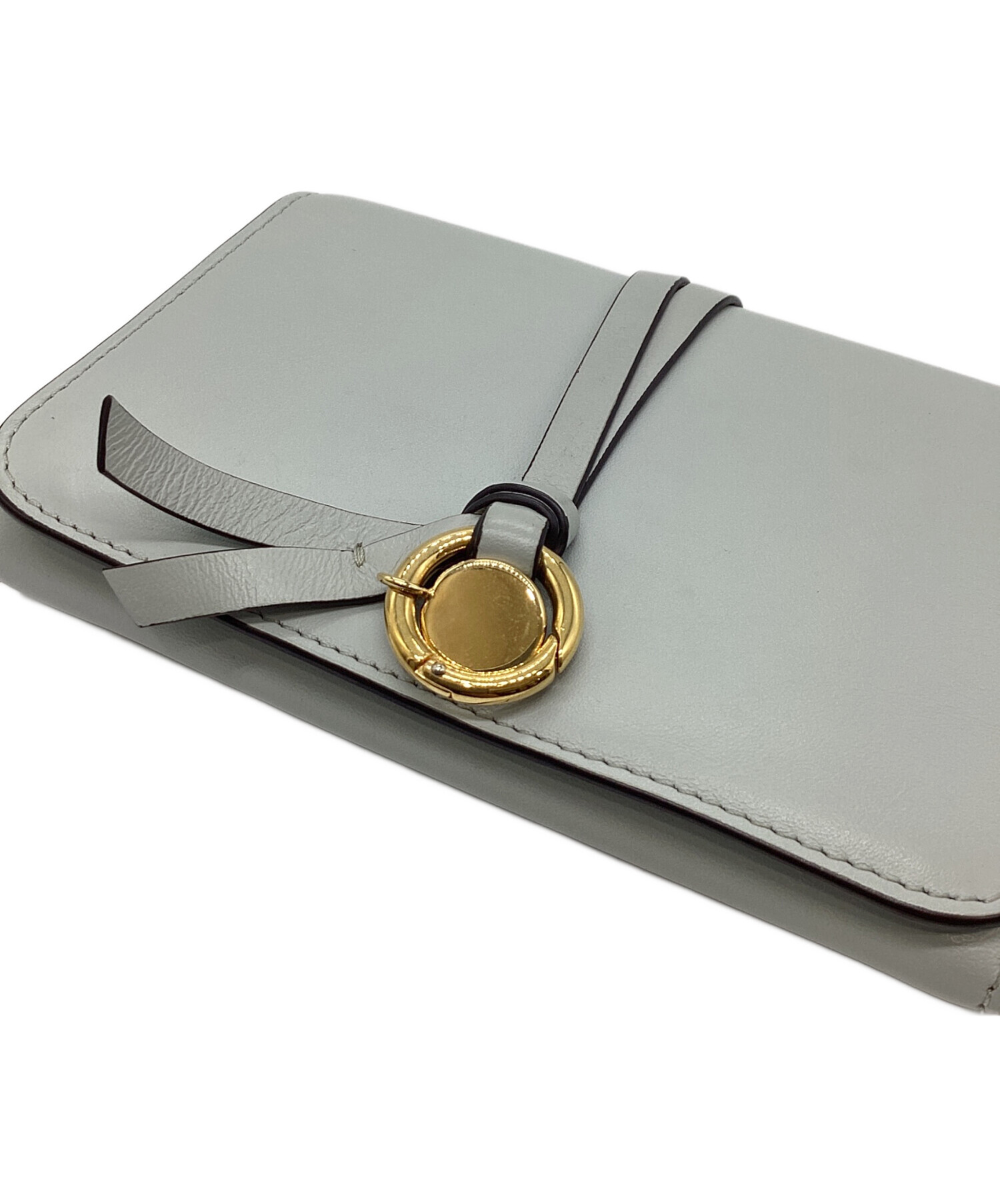 新品未使用品　箱付き　Chloe クロエ　二つ折り財布　ロゴグラム　グレー 中古・古着通販】Chloe (クロエ) 2つ折り財布｜ブランド・古着通販