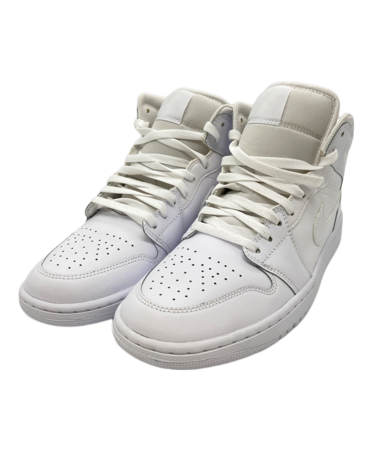 美品NIKE AIR JORDAN 1 MID 28cm ホワイトグレー 使用少 中古・古着通販】NIKE (ナイキ) AIR JORDAN 1 MID ホワイト サイズ:28