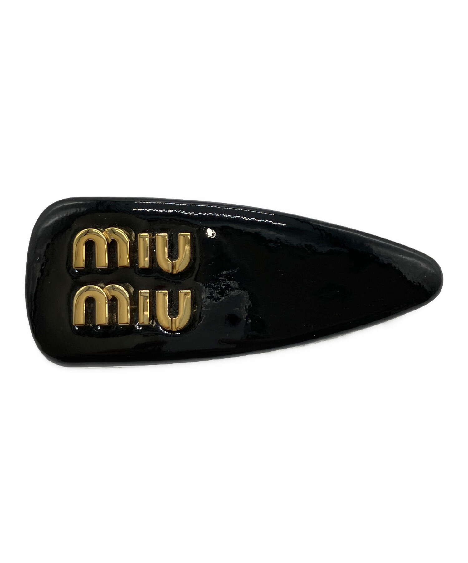 中古・古着通販】MIU MIU (ミュウミュウ) ゴールドロゴヘアクリップ