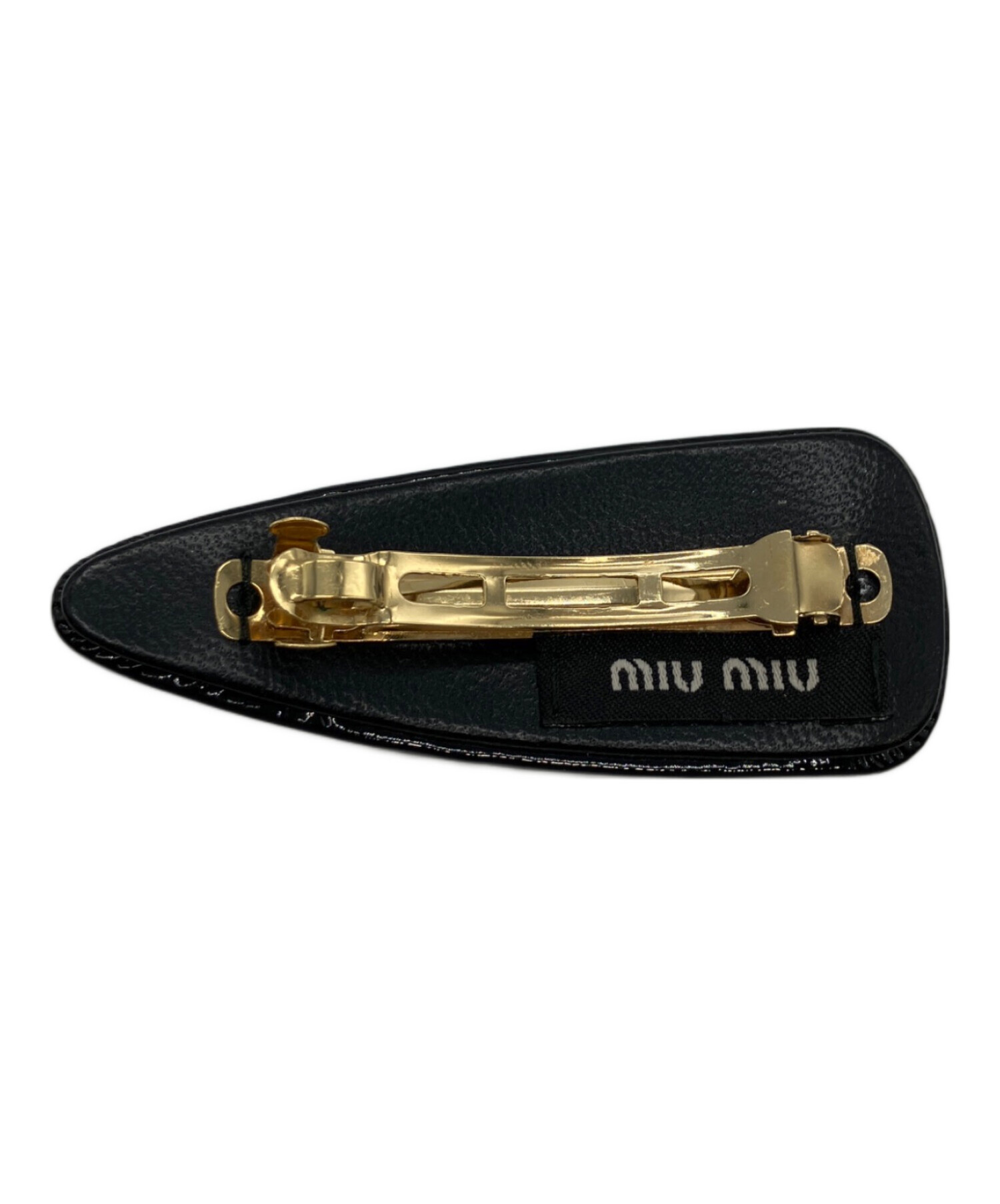 中古・古着通販】MIU MIU (ミュウミュウ) ゴールドロゴヘアクリップ