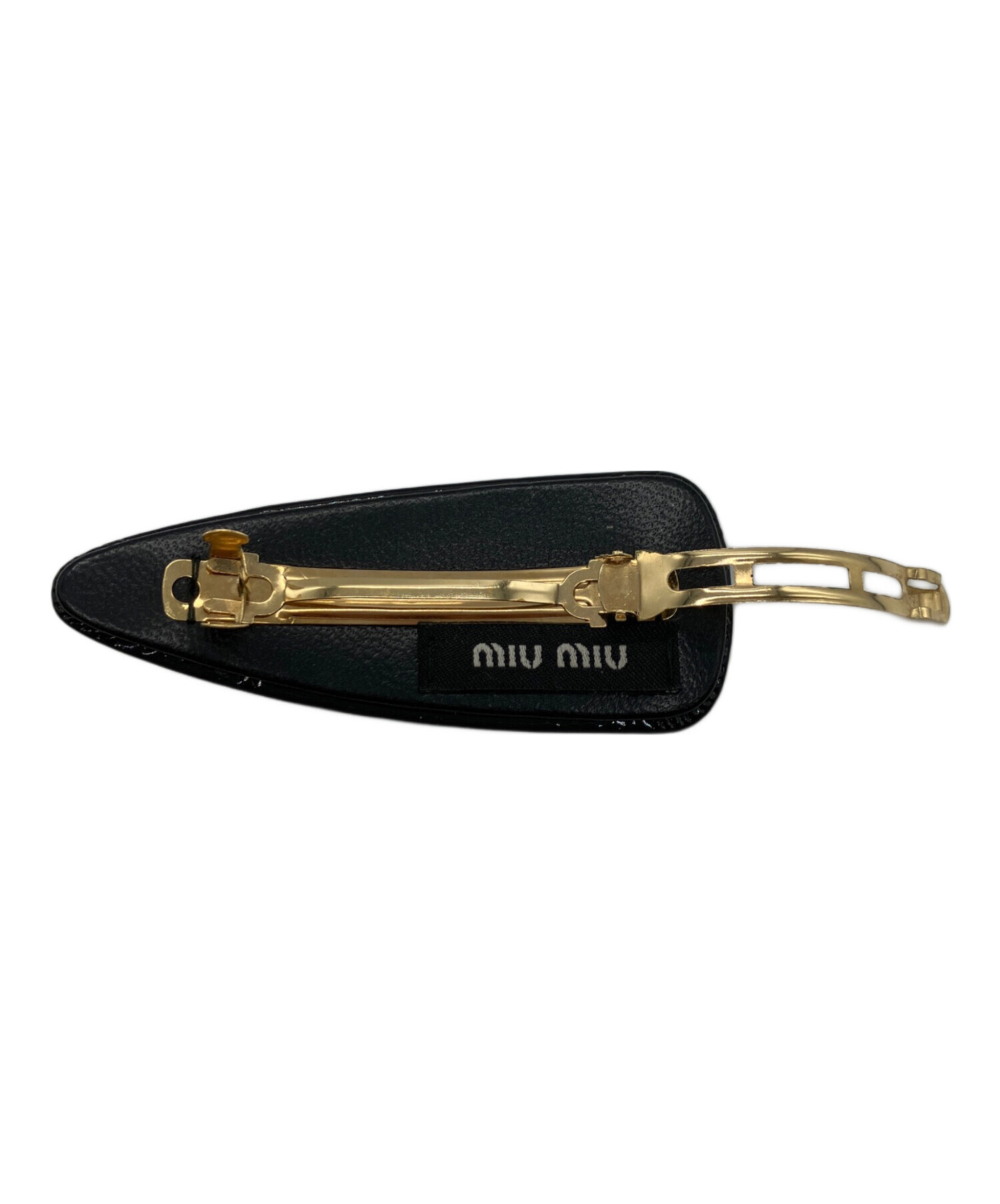 中古・古着通販】MIU MIU (ミュウミュウ) ゴールドロゴヘアクリップ