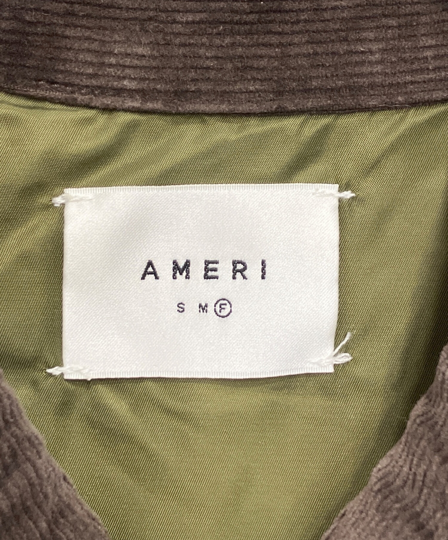 中古・古着通販】Ameri (アメリ) CORDUROY COLLAR MILITARY COAT