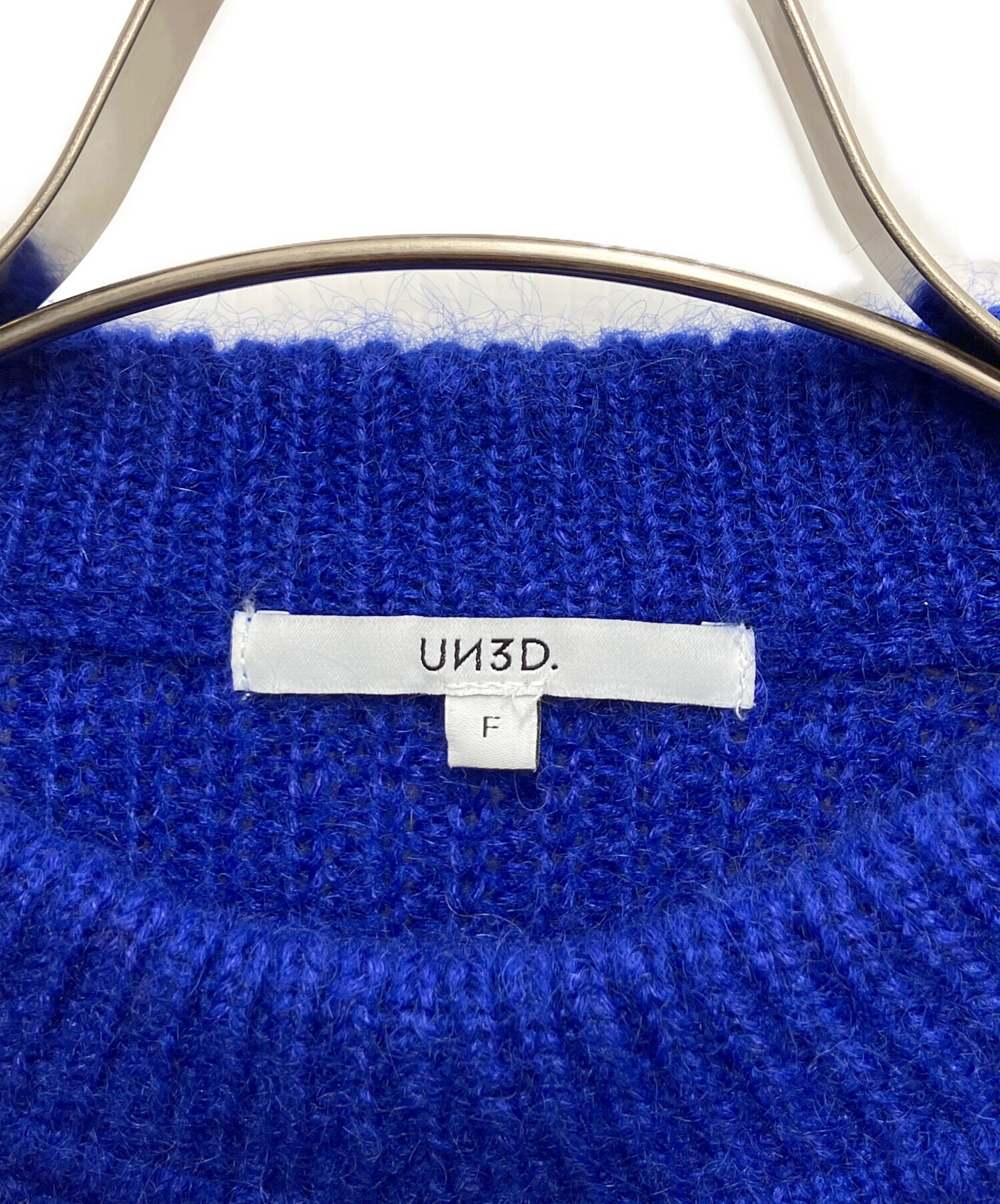 中古・古着通販】UN3D. (アンスリード) モヘアショートニット ブルー