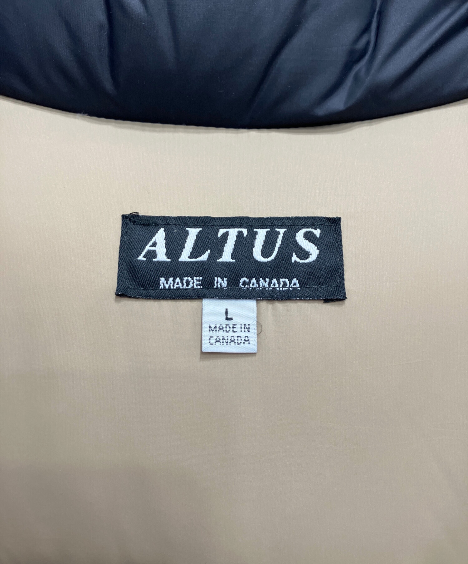 中古・古着通販】ALTUS (アルタス) WHITE GOOSE DOWN JACKET ブラック 