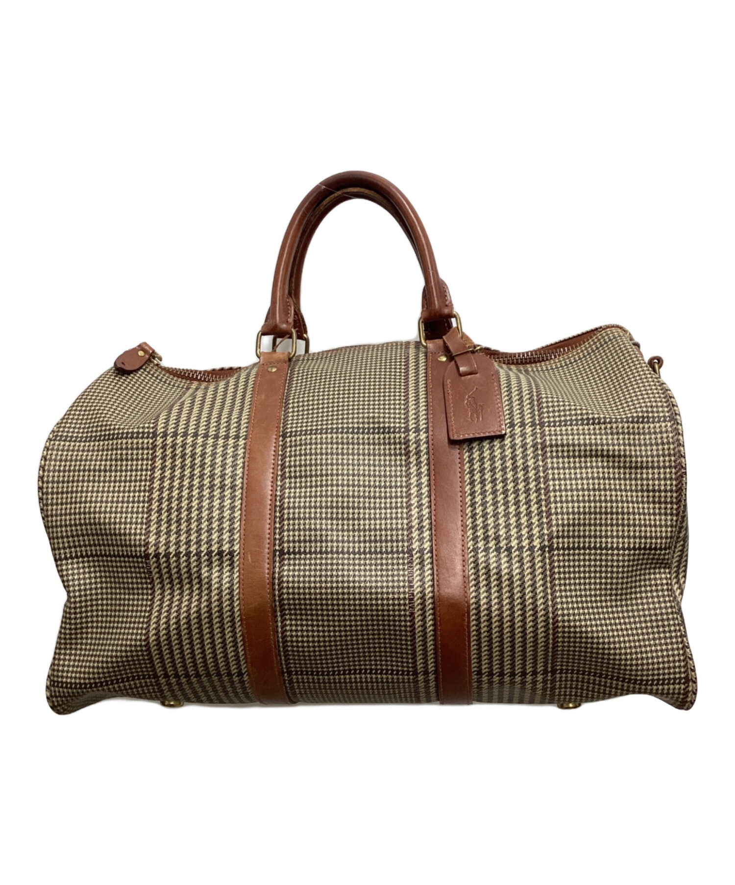 専用★美品✨ラルフローレン　ボストンバッグ　千鳥格子　ベージュ　ブラウン　M 中古・古着通販】POLO RALPH LAUREN (ポロ・ラルフローレン) 千鳥格子