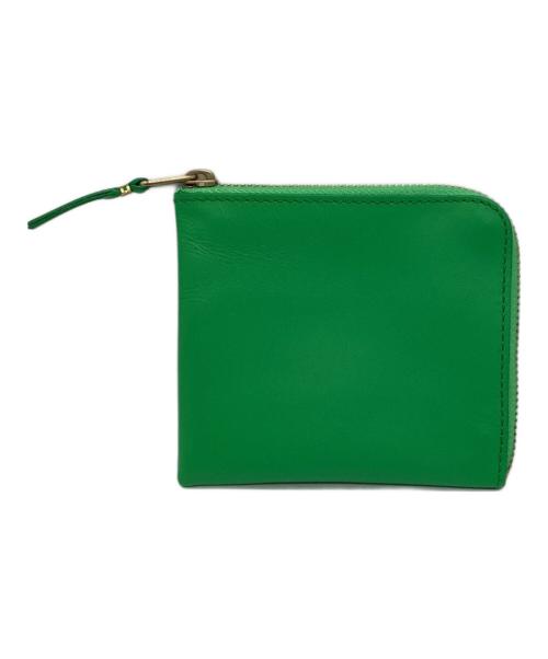 チ*ー様 美品　コムデギャルソン　長財布　ラウンドファスナー　グリーン コムデギャルソン COMME des GARCONS 長財布 レザー 牛革 ラウンド