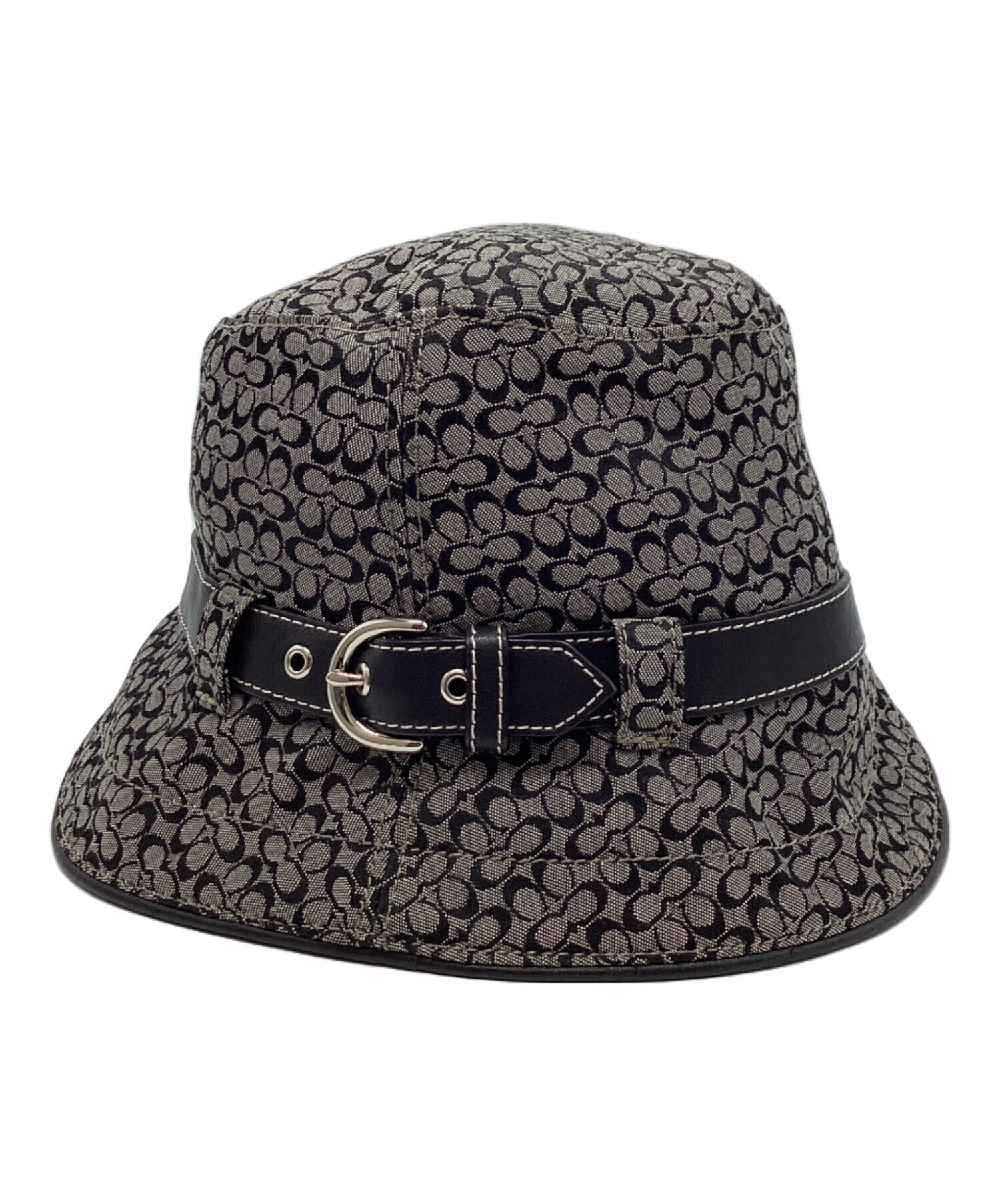 中古・古着通販】COACH (コーチ) シグネチャーバケットハット グレー