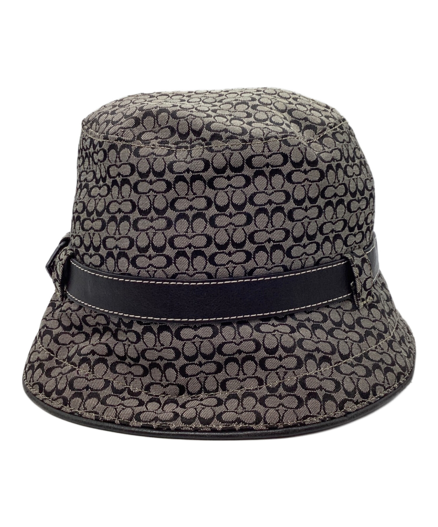 中古・古着通販】COACH (コーチ) シグネチャーバケットハット グレー