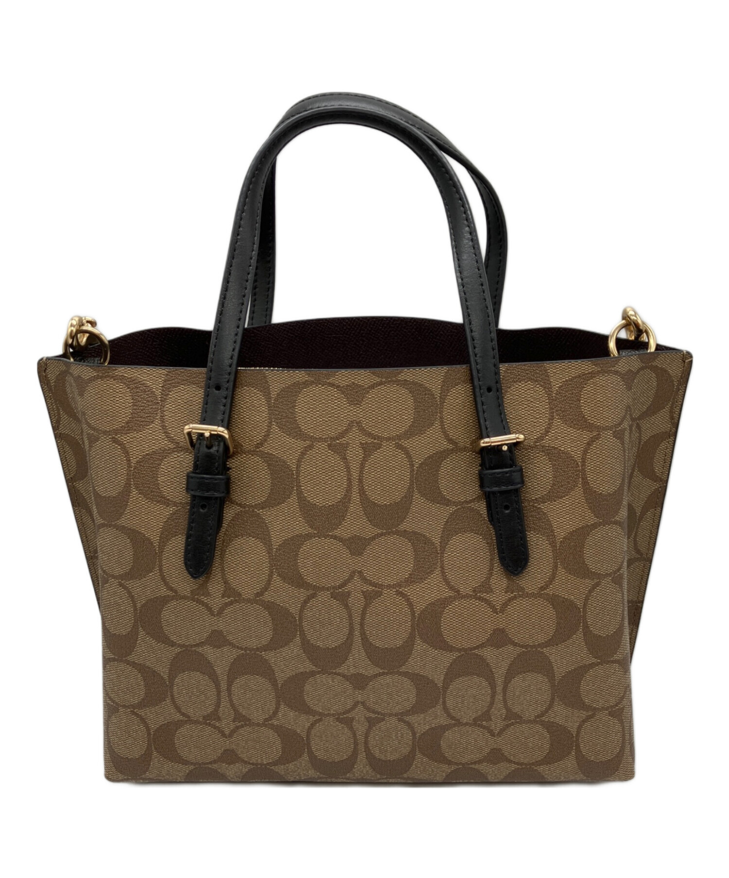 COACH コーチ モリートート ベージュ 中古・古着通販】COACH (コーチ) モリー トート 25 シグネチャー