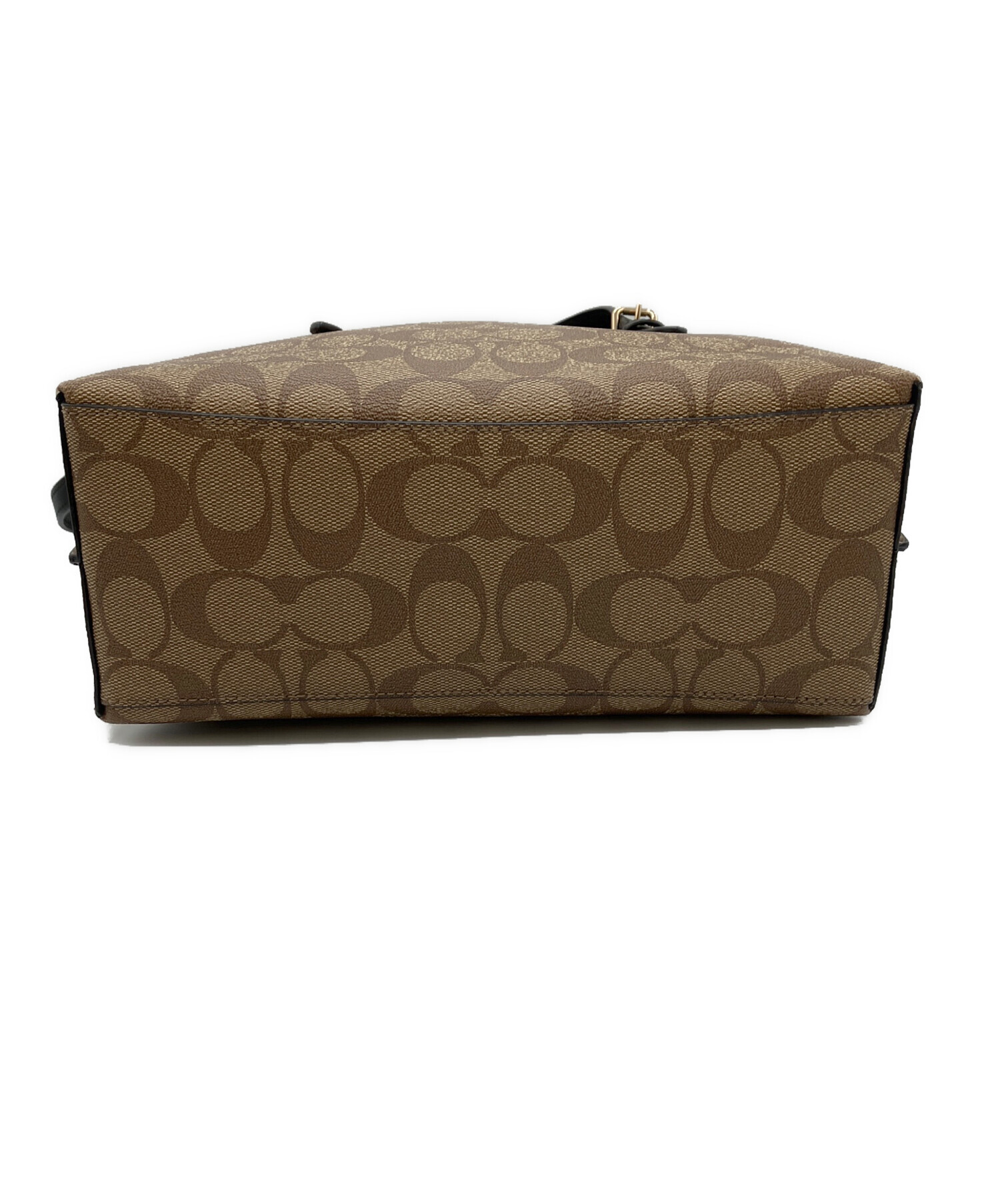 COACH コーチ モリートート ベージュ 中古・古着通販】COACH (コーチ) モリー トート 25 シグネチャー