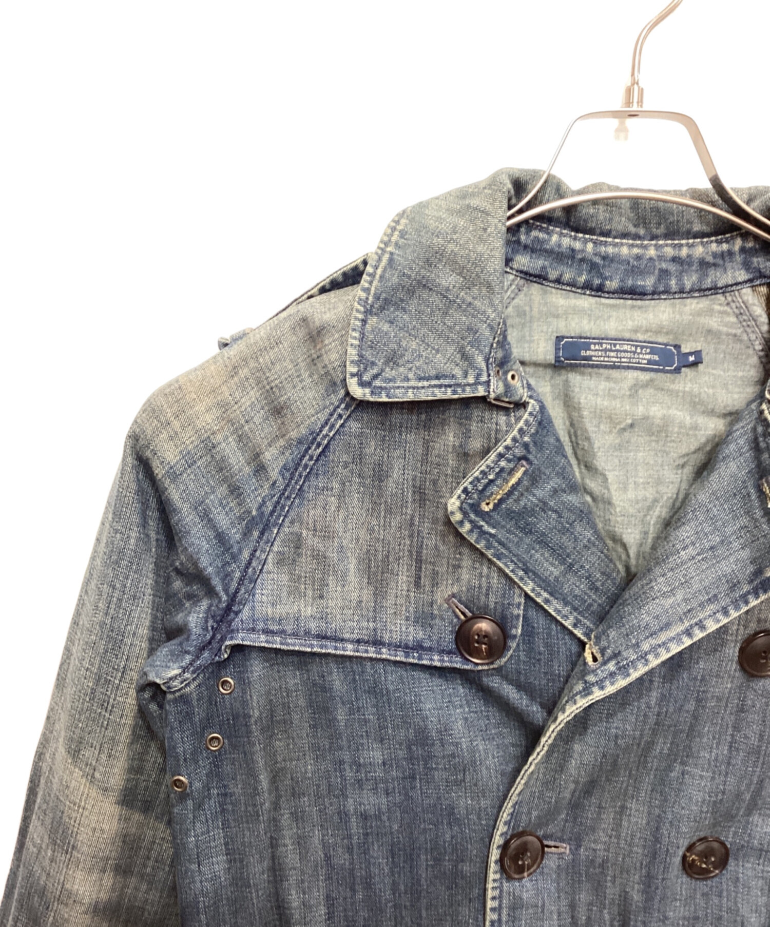 中古・古着通販】RALPH LAUREN (ラルフローレン) デニムトレンチコート