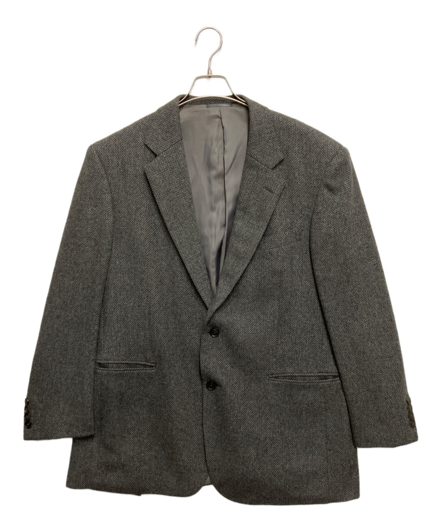 美品　バーバリーロンドン　テーラードジャケット　カシミヤ混 美品】バーバリーロンドン テーラードジャケット カシミヤ混 シャドー