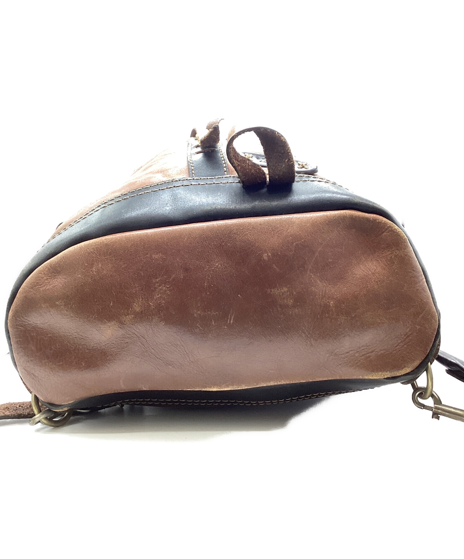 中古・古着通販】Herz (ヘルツ) レザーリュック ブラウン｜ブランド