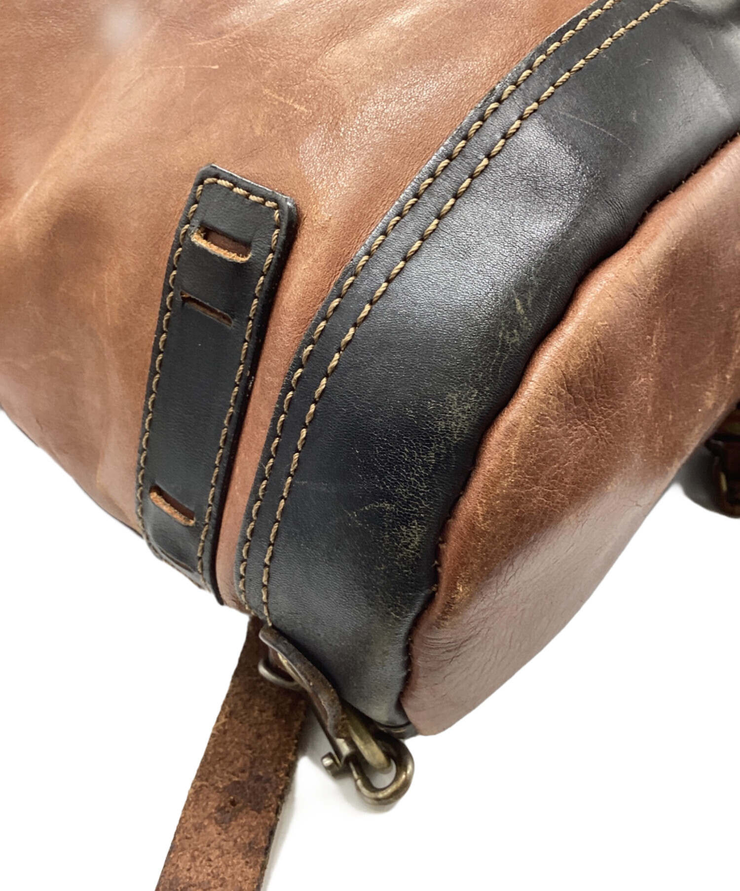 中古・古着通販】Herz (ヘルツ) レザーリュック ブラウン｜ブランド