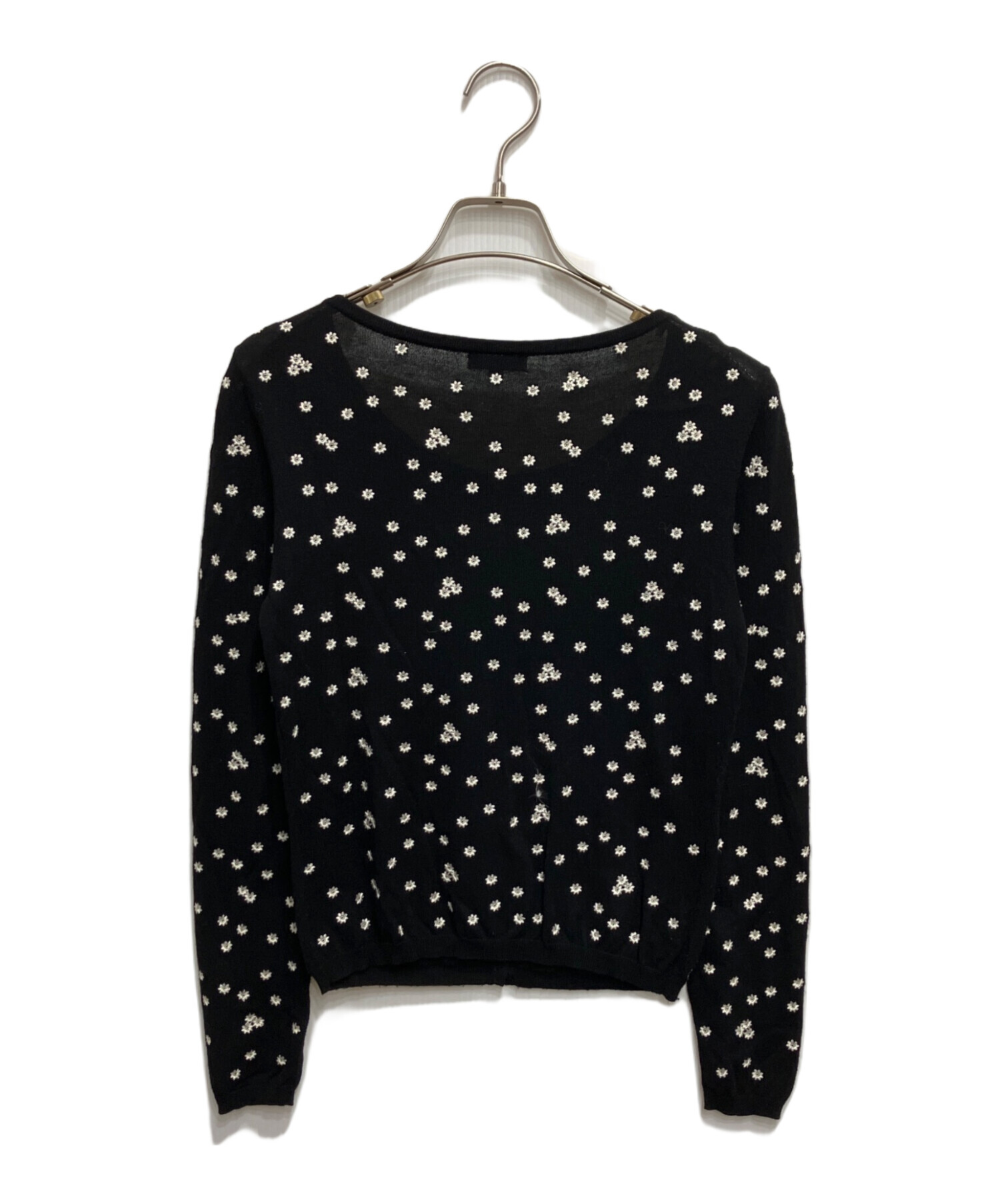 中古・古着通販】TOCCA (トッカ) フラワー刺繍カーディガン ブラック