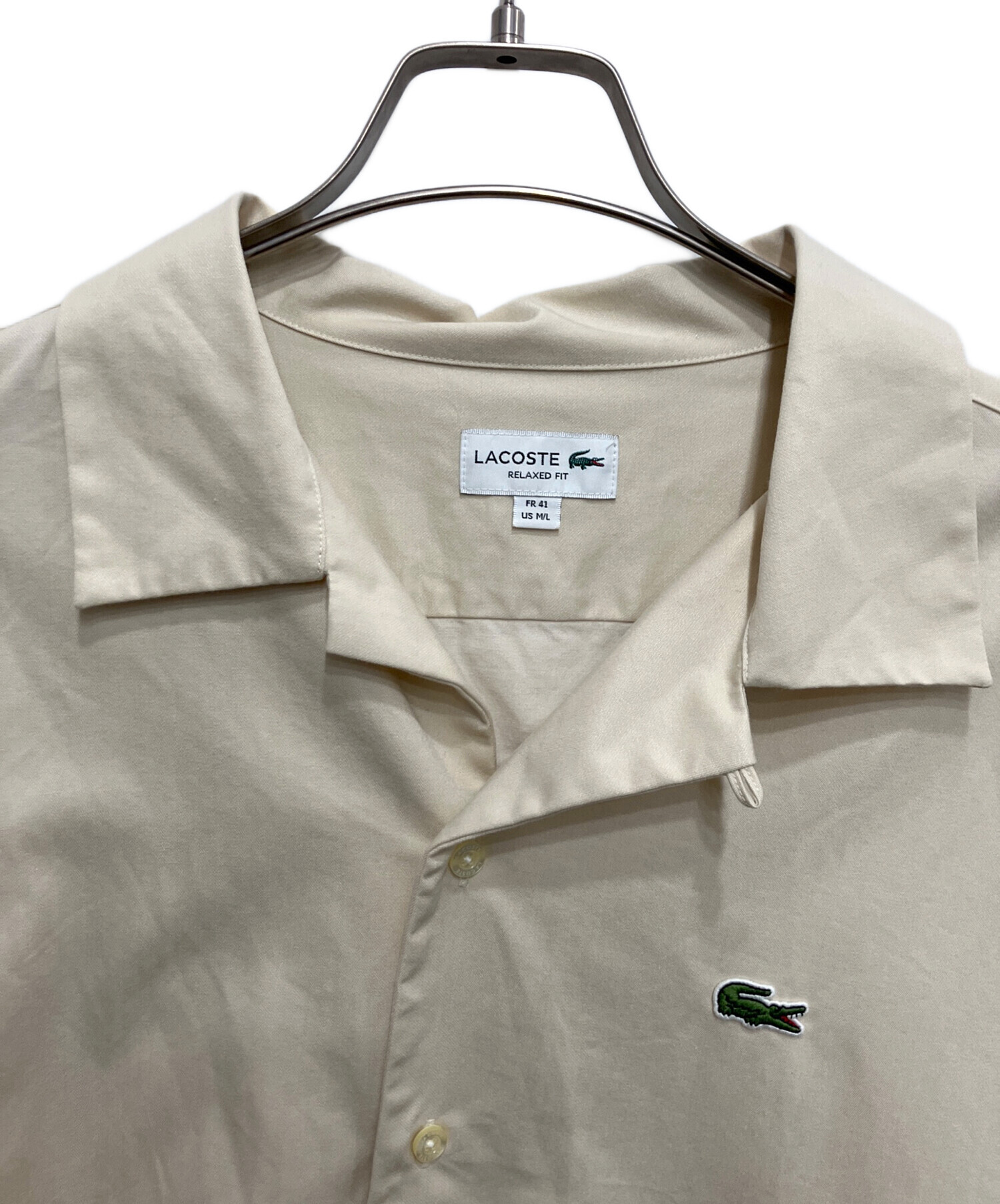 中古・古着通販】LACOSTE (ラコステ) ワニ刺繍オープンカラーシャツ