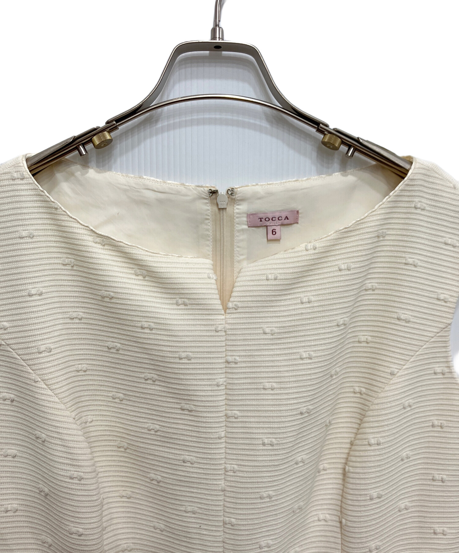 中古・古着通販】TOCCA (トッカ) ノースリーブリボンワンピース