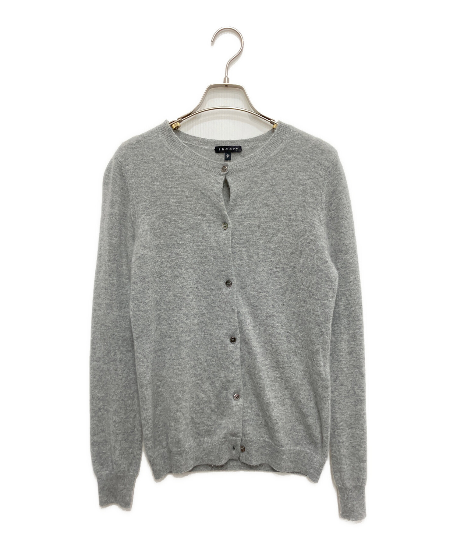 Theory セオリー 美品 グレー Vネックカーディガン カシミヤ100% 中古・古着通販】theory (セオリー) カシミヤカーディガン グレー