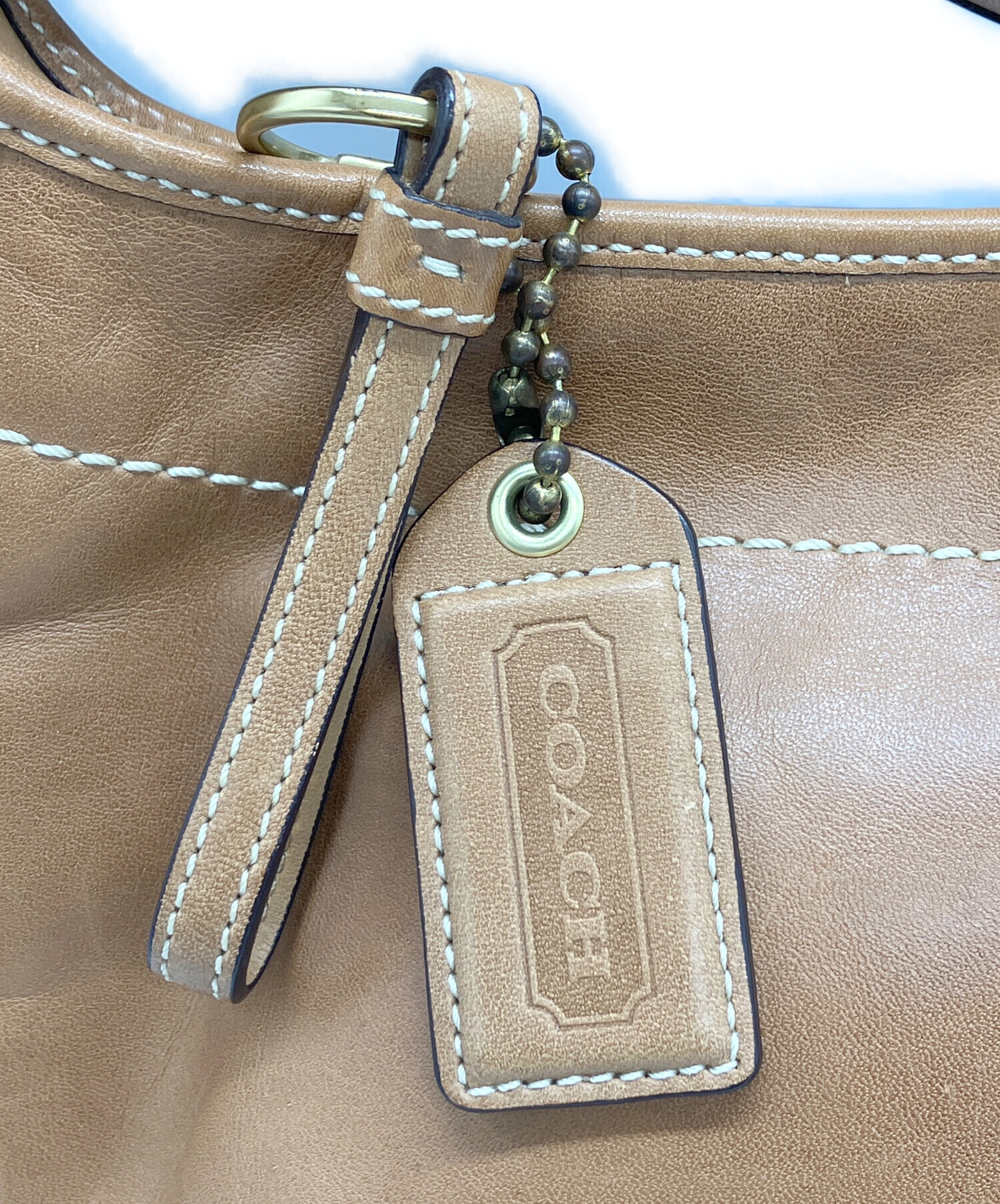 中古・古着通販】COACH (コーチ) ハンドバッグ ベージュ｜ブランド