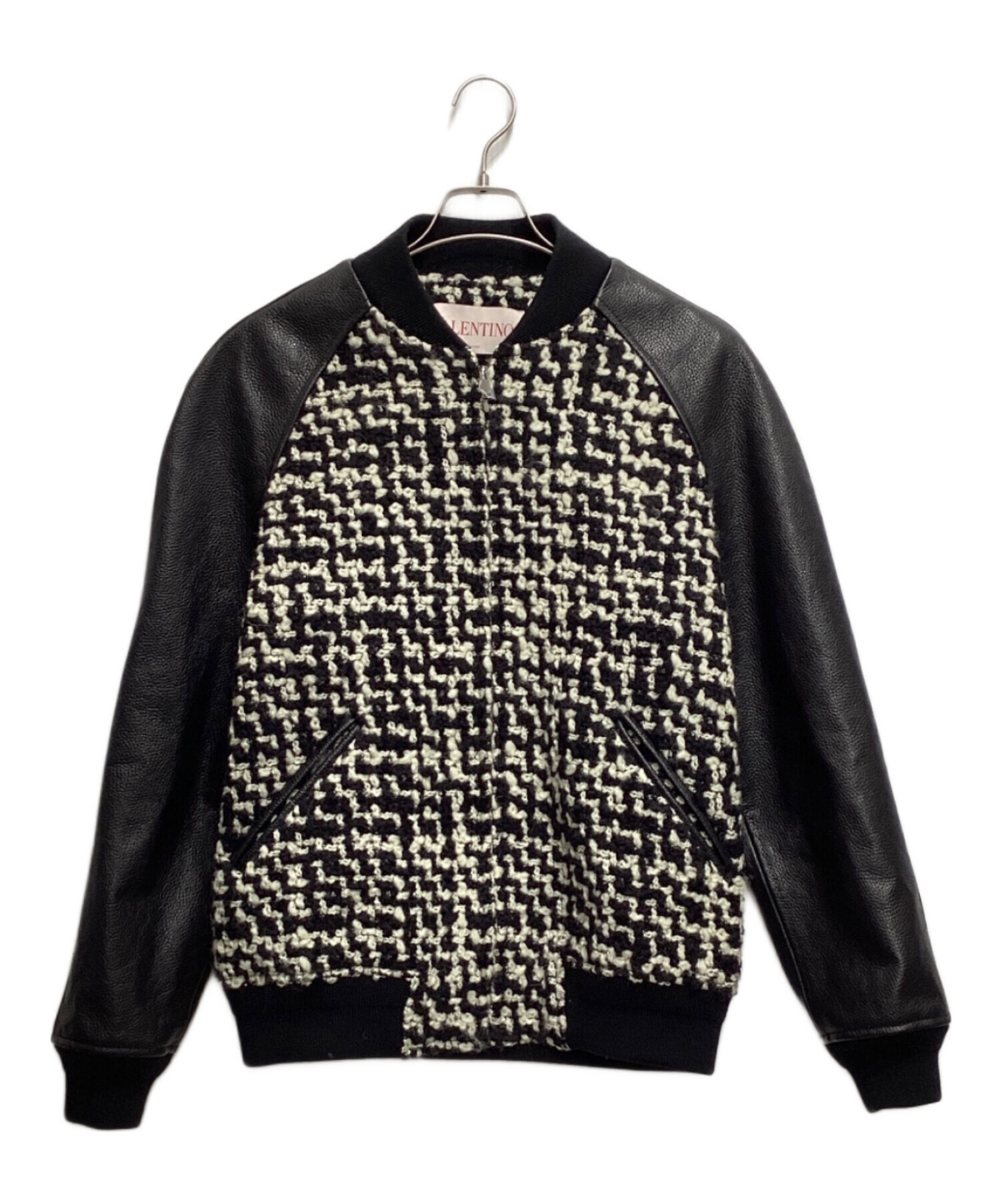 VALENTINO ボンバージャケット ブラック ブラック アンタイトルド ナイロン ボンバージャケット for メンズ