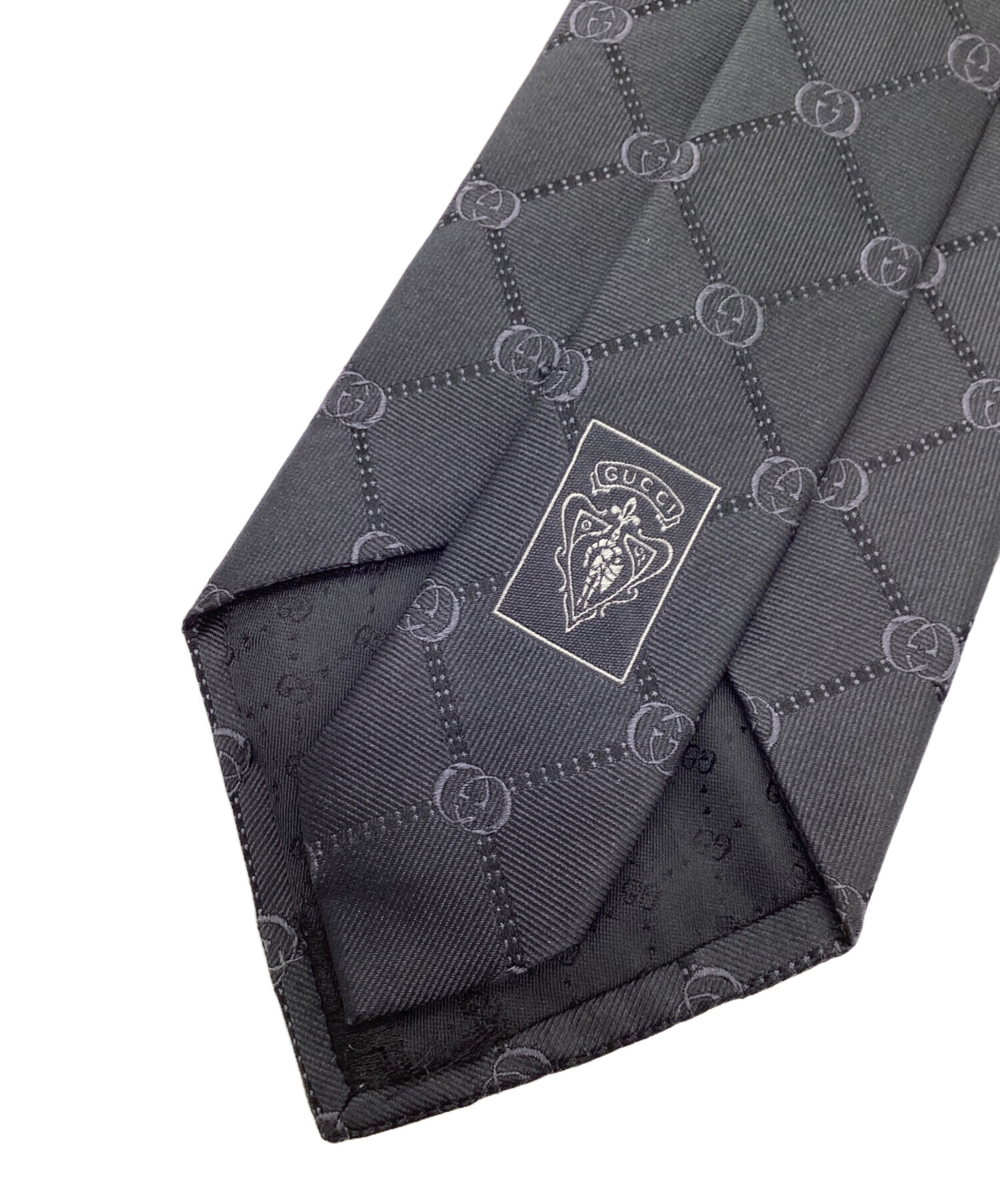 【新品未使用】 GUCCI グッチ ネクタイ ブラック メンズ 中古・古着通販】GUCCI (グッチ) CGロゴシルクネクタイ ブラック