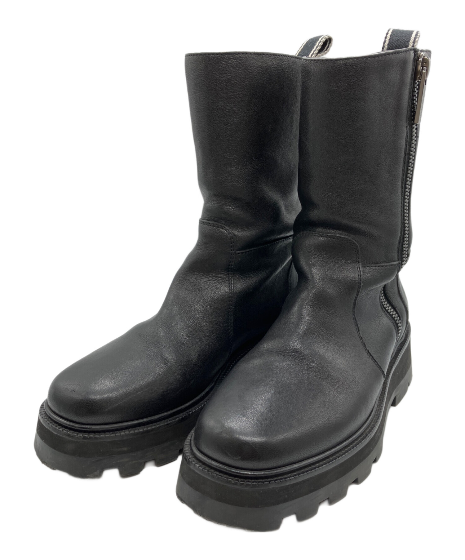 中古・古着通販】JIMMY CHOO (ジミーチュウ) BAYU FLATブーツ ブラック