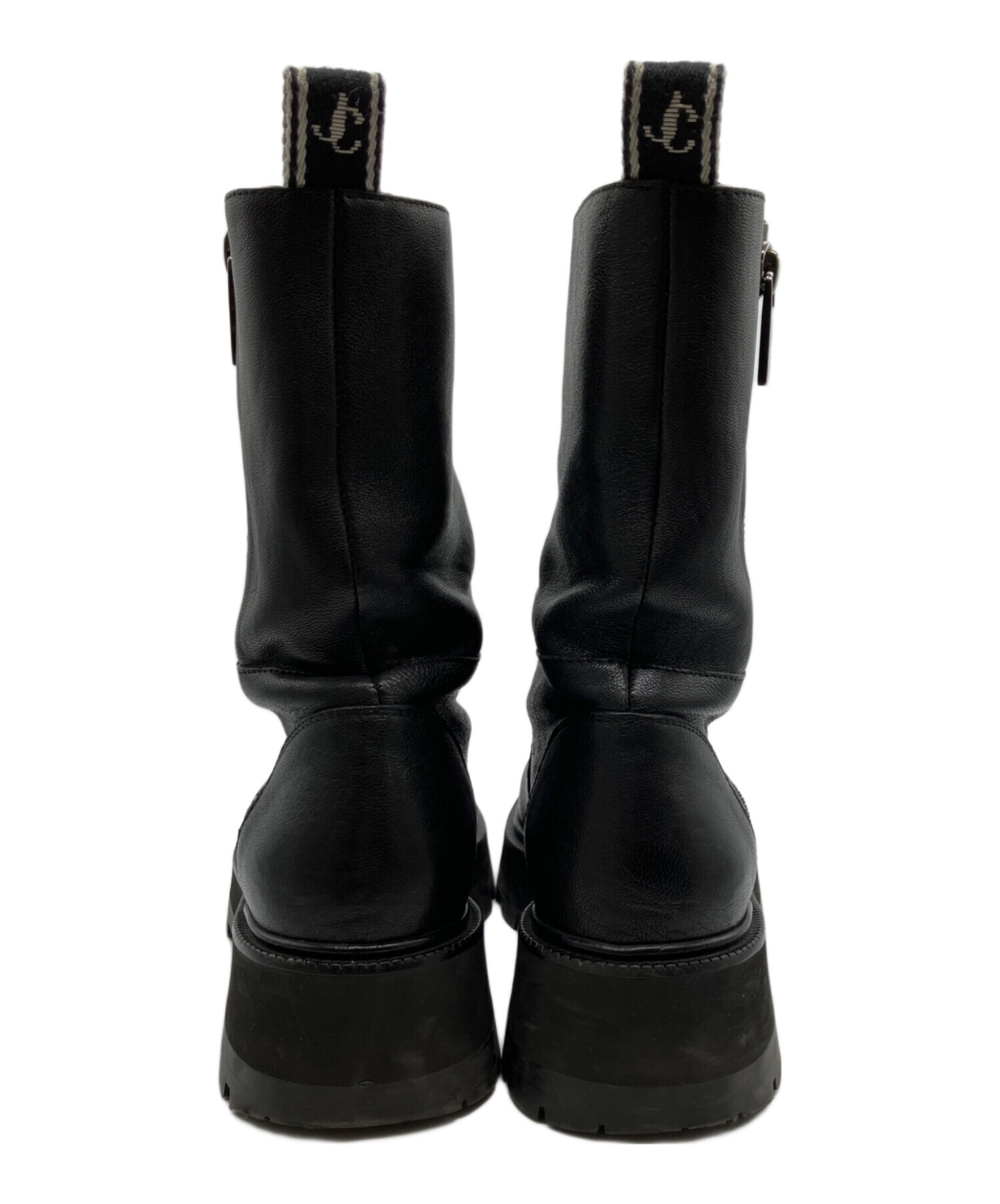 中古・古着通販】JIMMY CHOO (ジミーチュウ) BAYU FLATブーツ ブラック