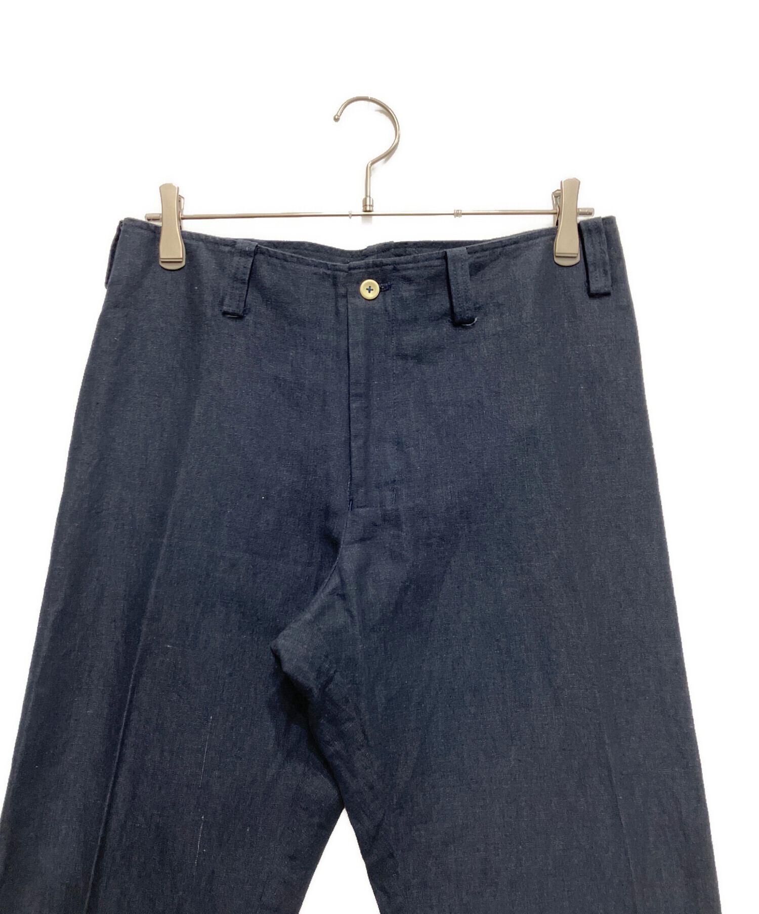中古・古着通販】LOLO (ロロ) 綿麻セーラーパンツ ネイビー サイズ:L