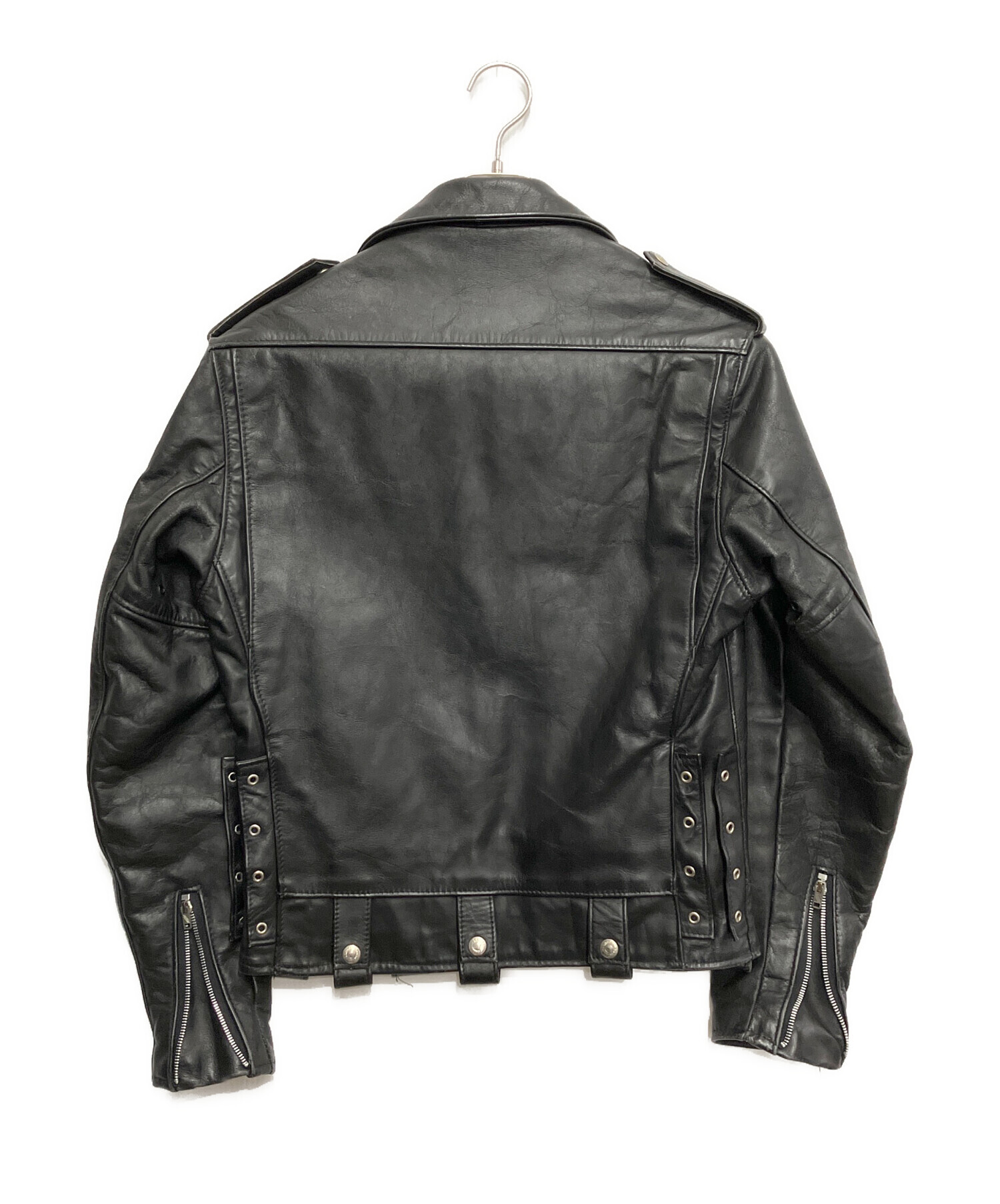 Schott ブラックレザージャケット　34サイズS相当 中古・古着通販】Schott (ショット) ライダースジャケット ブラック