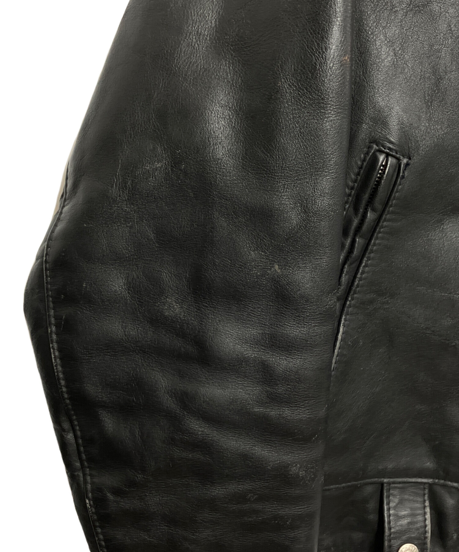 中古・古着通販】Schott (ショット) ライダースジャケット ブラック