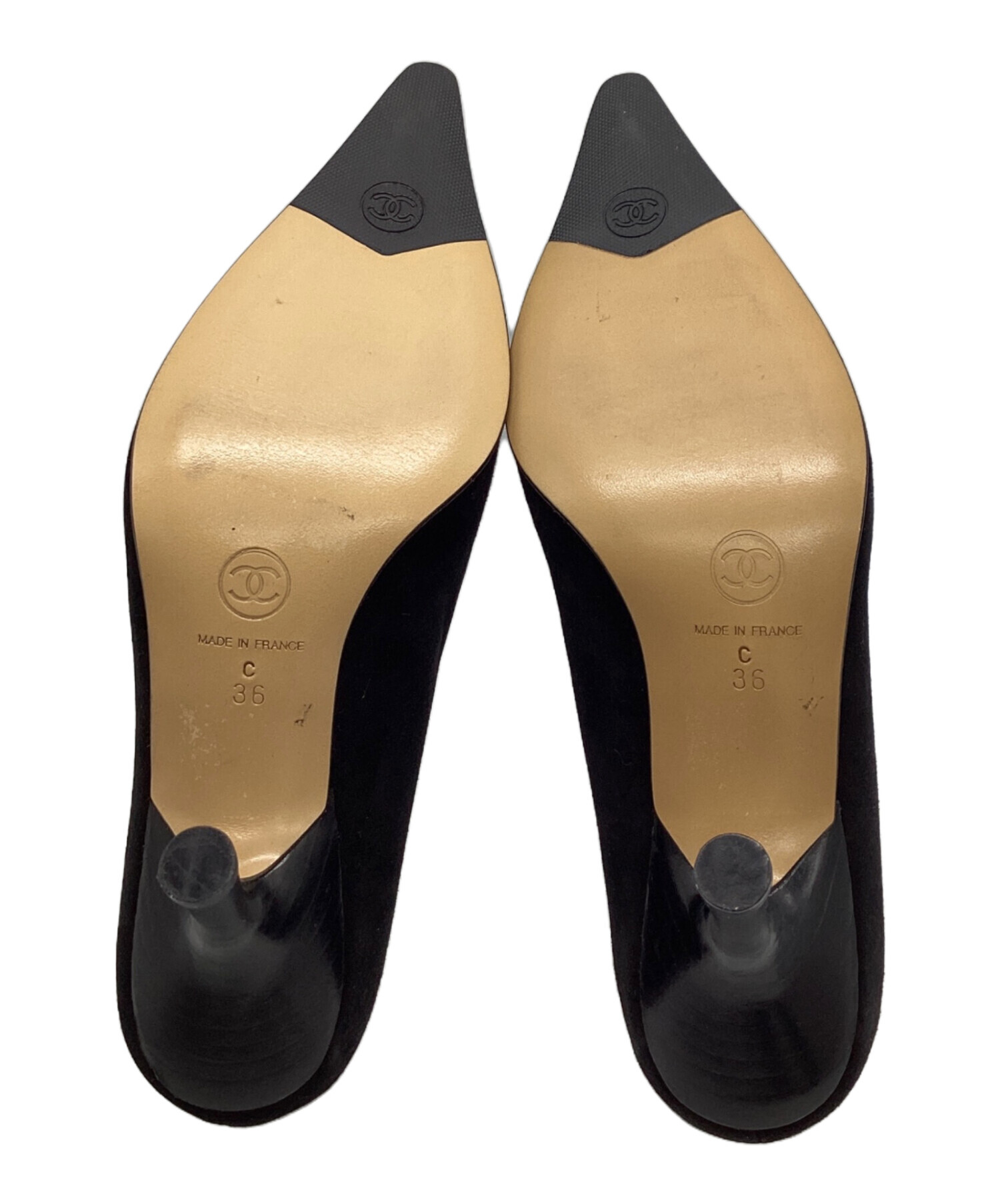 中古・古着通販】CHANEL (シャネル) ヒールパンプス ブラック サイズ