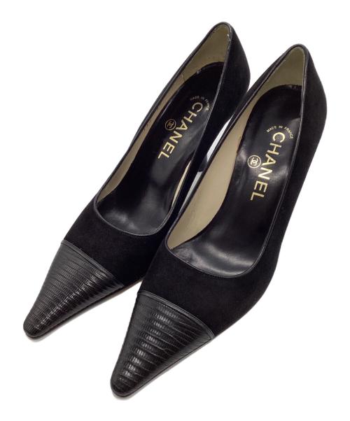 中古・古着通販】CHANEL (シャネル) ヒールパンプス ブラック サイズ