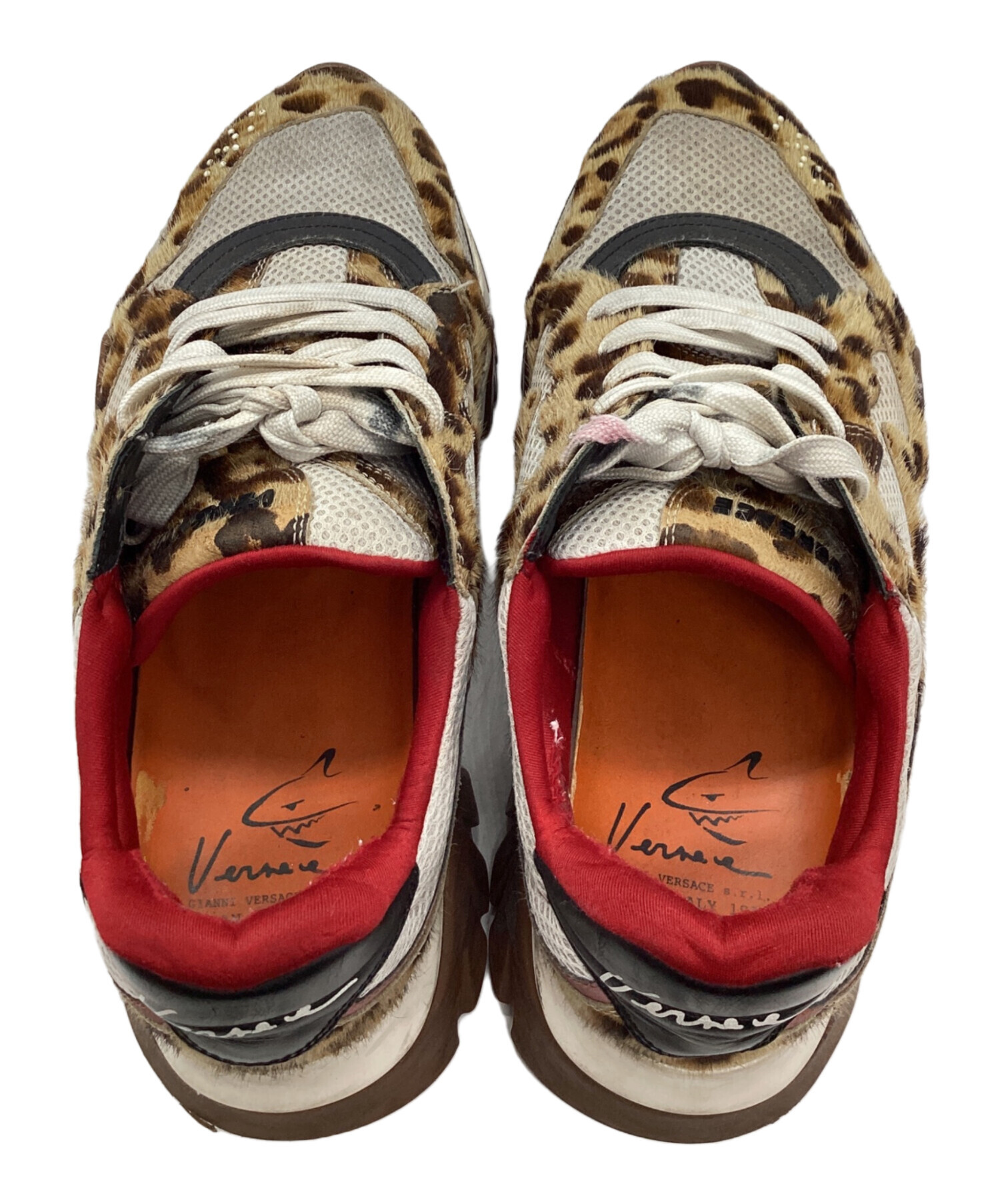 中古・古着通販】VERSACE (ヴェルサーチェ) レオパードスニーカー 
