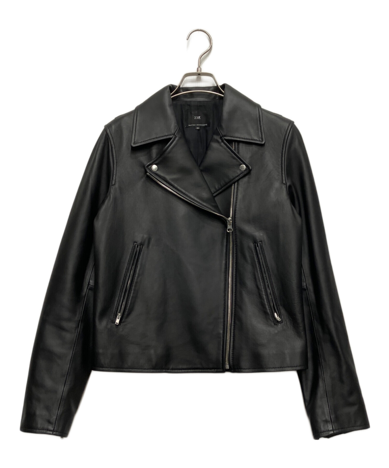 未使用級✨23区 ダブルライダース ラムレザー ブラック　ニジュウサンク　38 中古・古着通販】23区 (ニジュウサンク) ラムレザージャケット