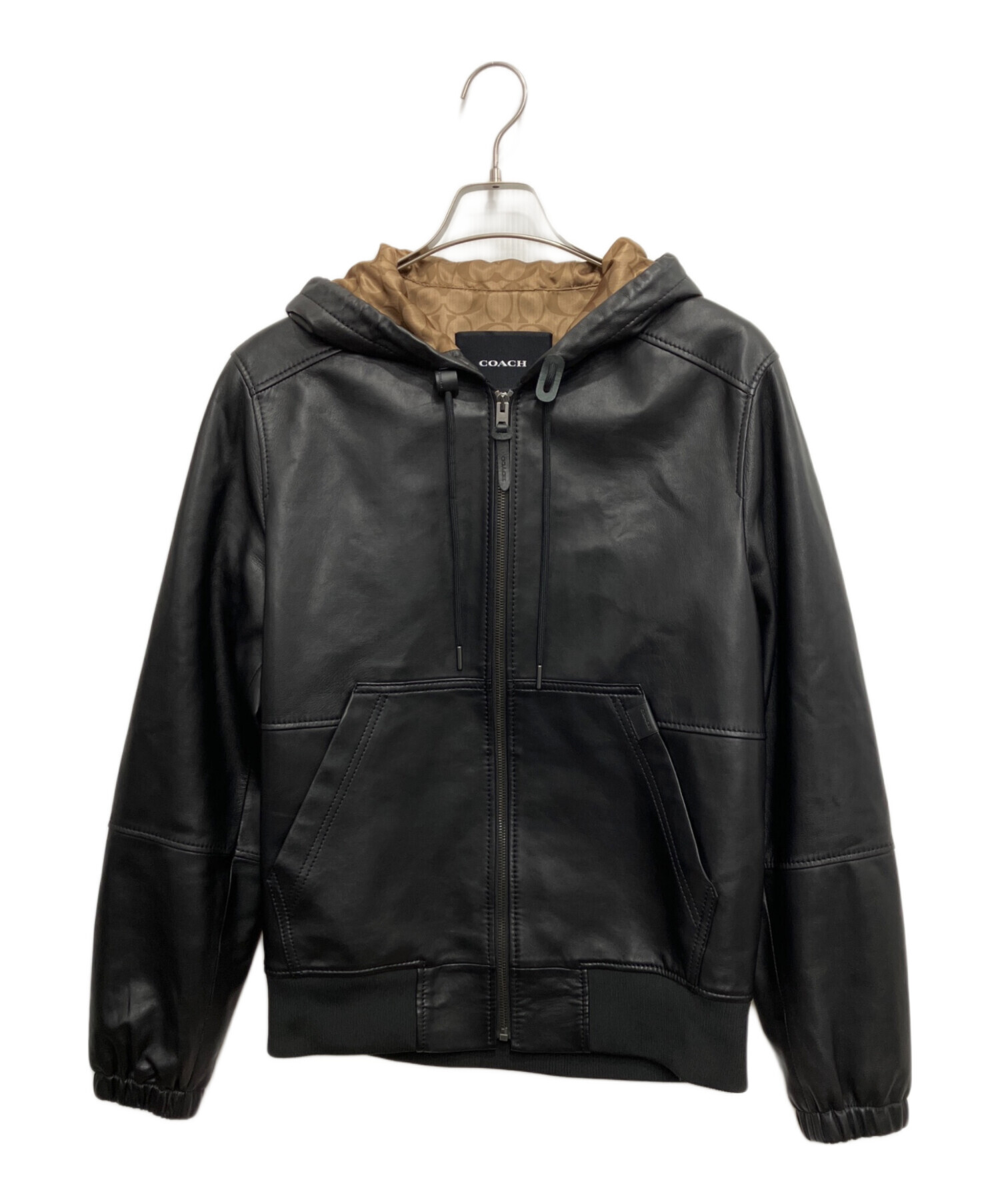 中古・古着通販】COACH (コーチ) レザー トレーナージャケット