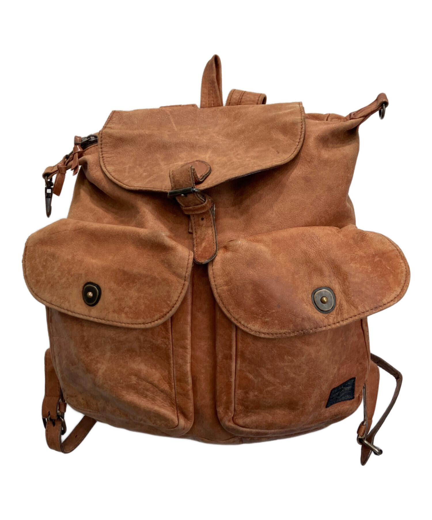 中古・古着通販】PORTER (ポーター) コルチナレザーリュック ブラウン