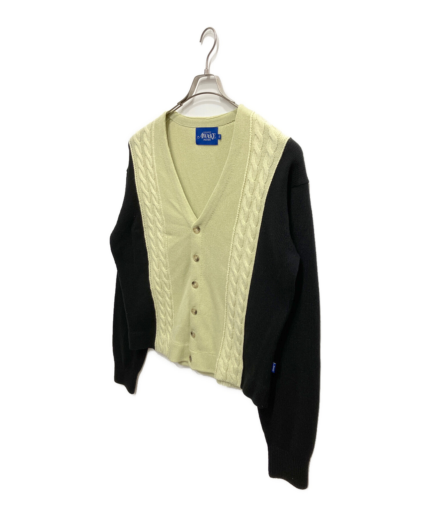 AWAKE アウェイク カーディガン メンズ 【古着】【中古】 中古・古着通販】AWAKE (アウェイク) ケーブルニット パネル