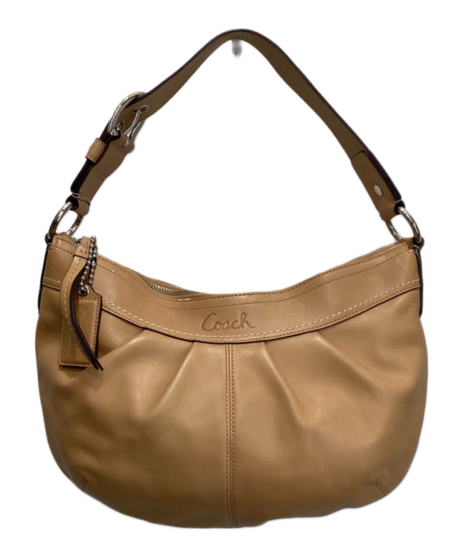 中古・古着通販】COACH (コーチ) ワンショルダーバッグ ベージュ