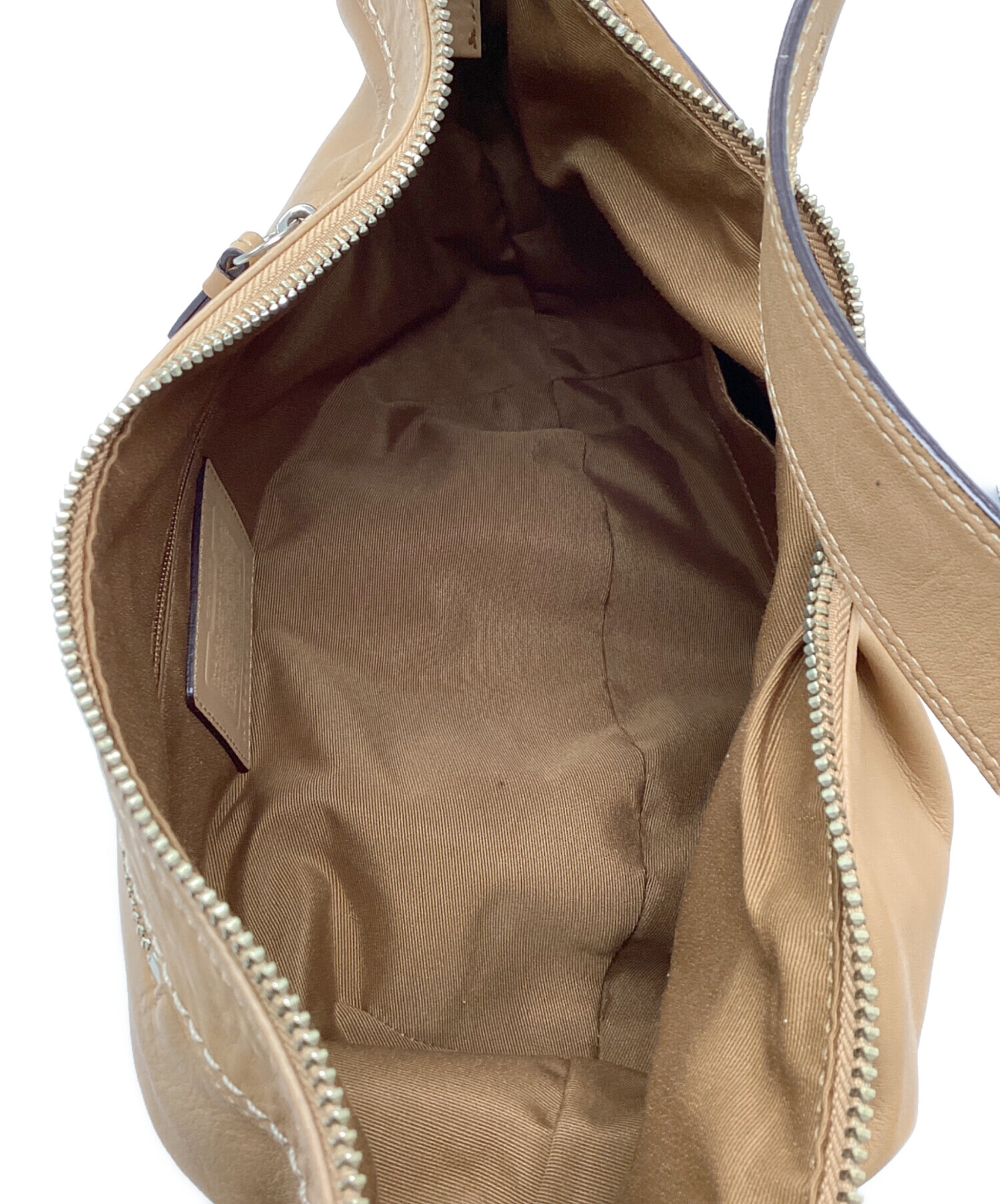 中古・古着通販】COACH (コーチ) ワンショルダーバッグ ベージュ