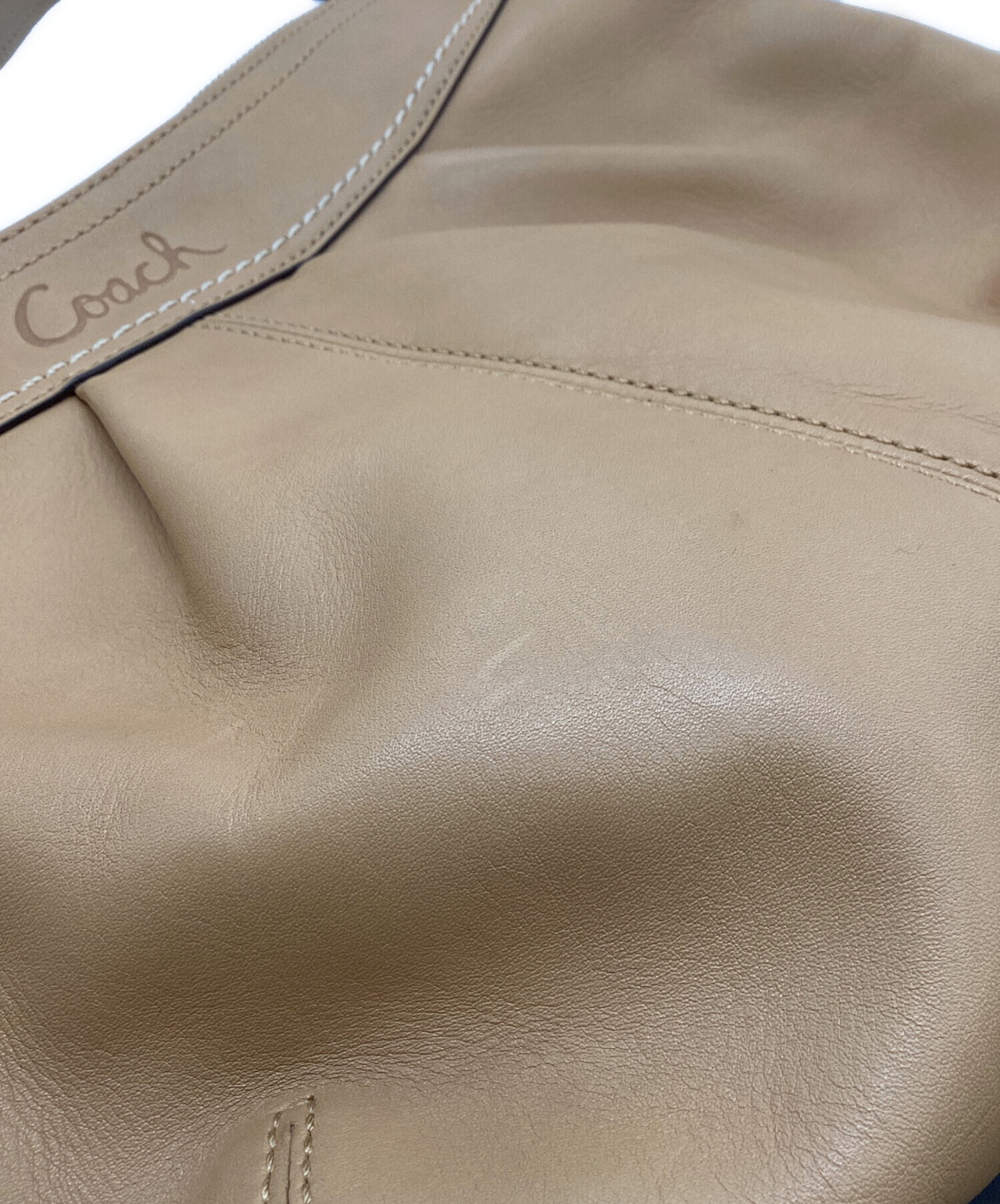 中古・古着通販】COACH (コーチ) ワンショルダーバッグ ベージュ