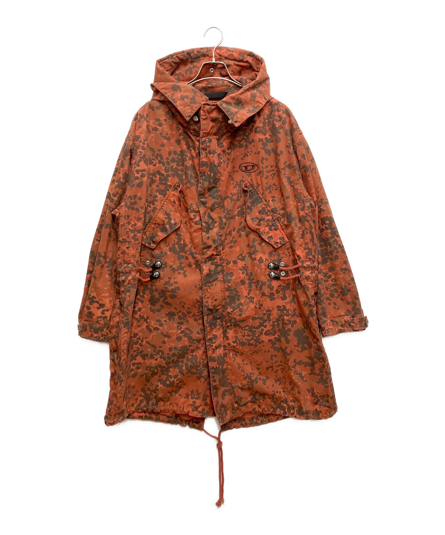 中古・古着通販】DIESEL (ディーゼル) カモフラ柄ロゴ刺繍モッズコート