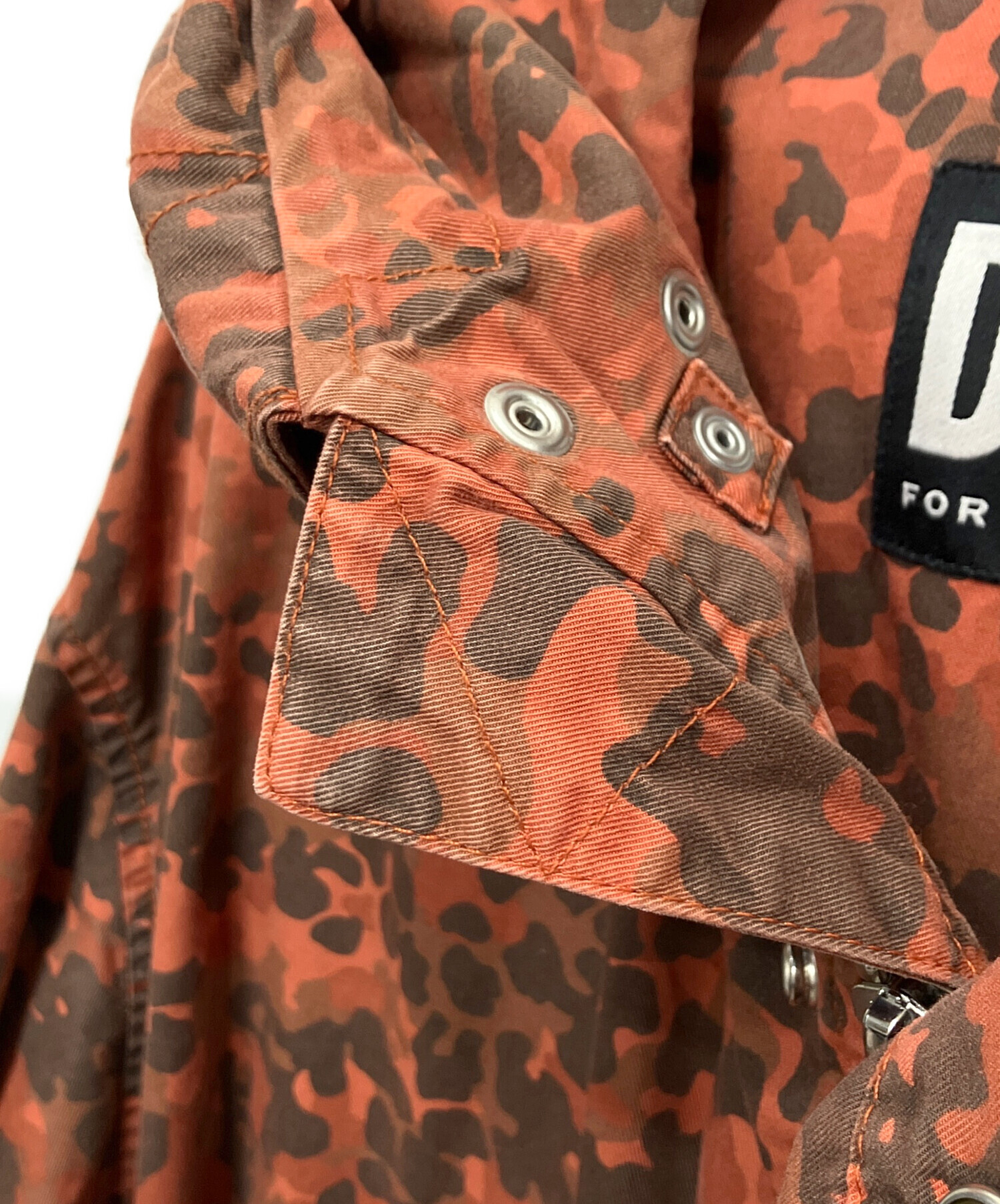 a9 未使用品　DIESEL USED加工　スウェット素材モッズコート　濃灰　S a9 未使用品 DIESEL USED加工 スウェット素材モッズコート 濃灰 S